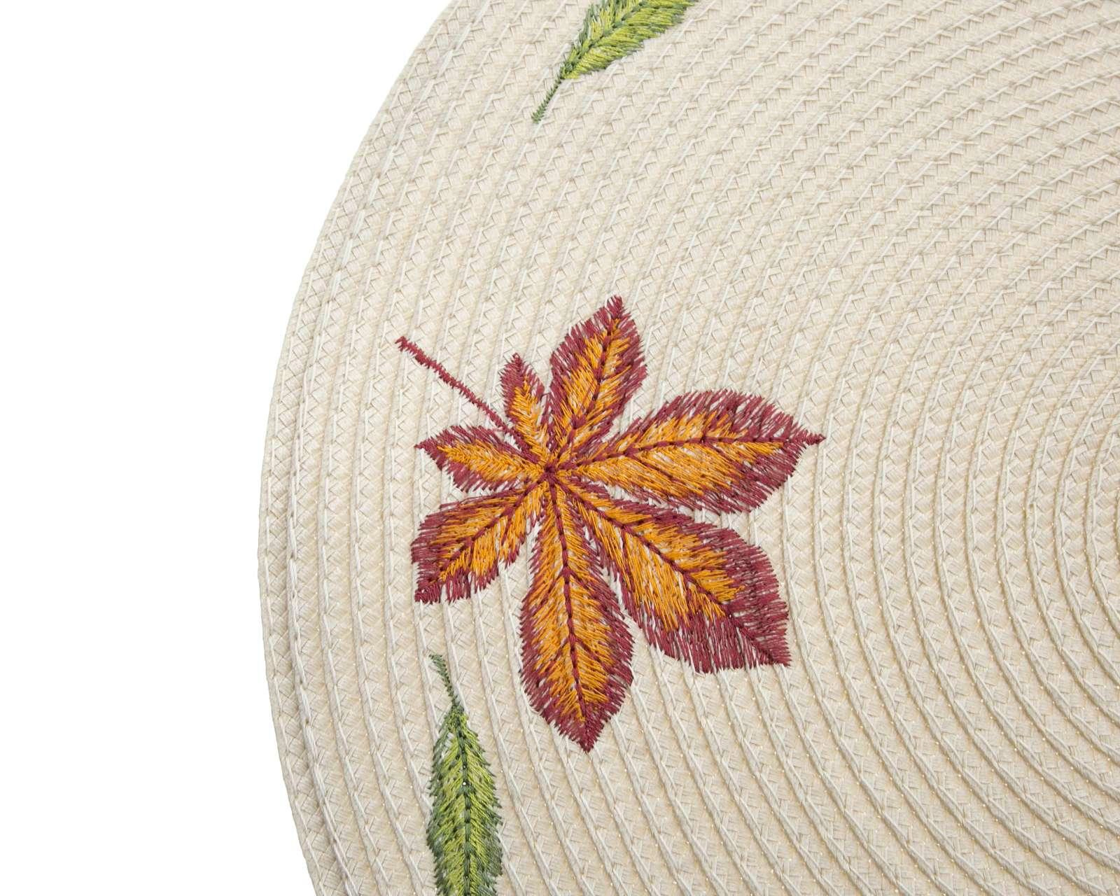 Foto 5 pulgar | Mantel Individual Flora Beige 38 cm 4 Piezas