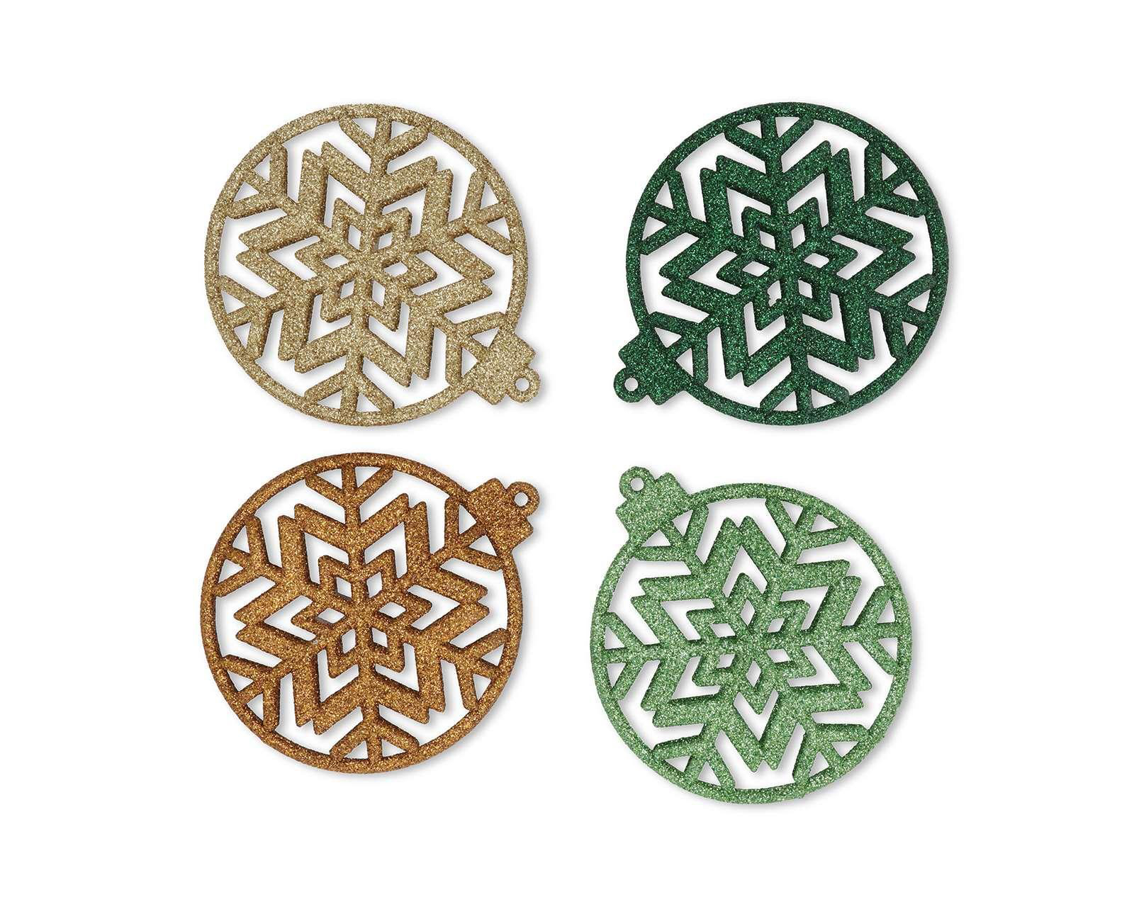 Adornos Navideños Copos Pine B 4 Piezas $29