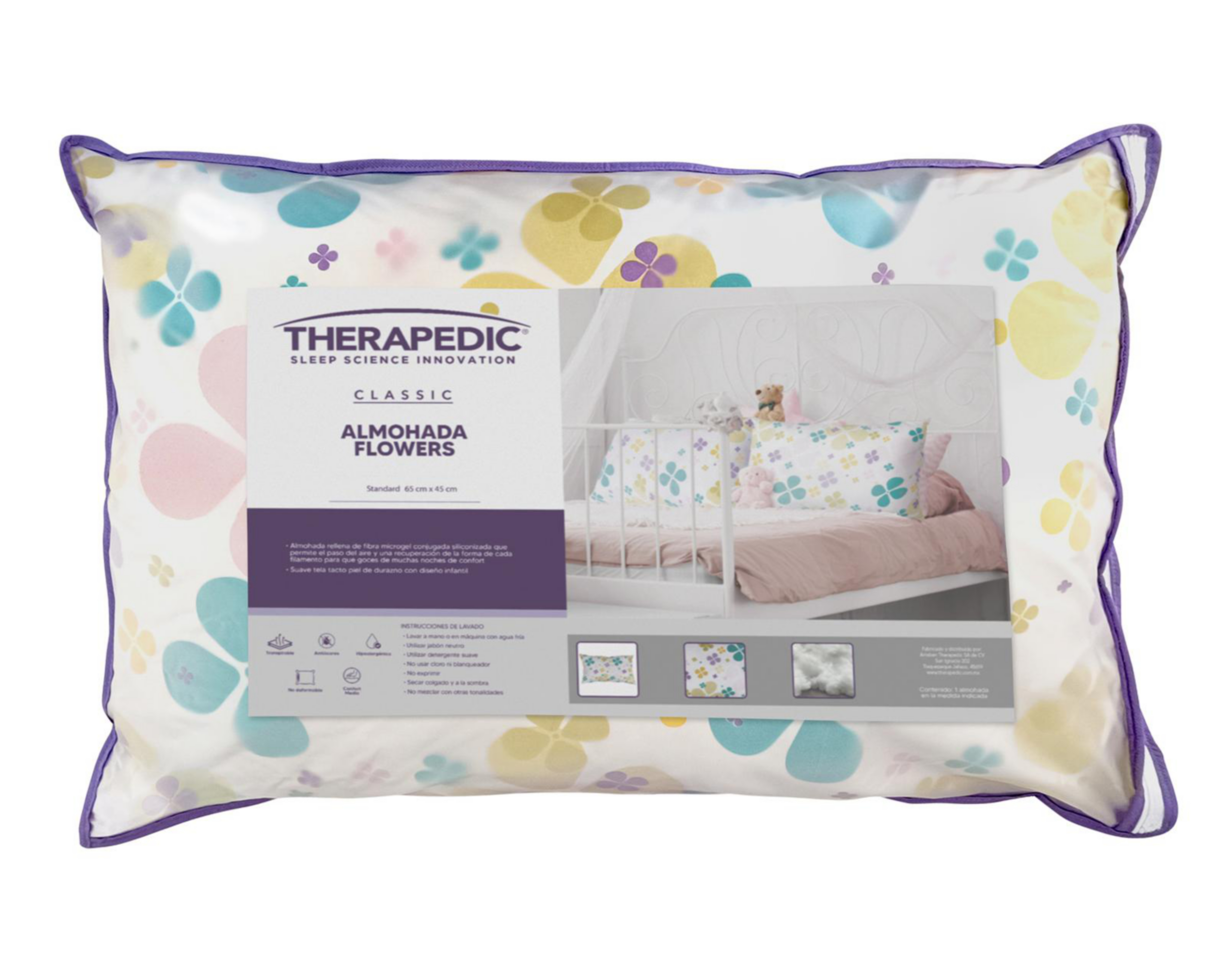 Foto 2 | Almohada Therapedic Flowers Stándar Suave