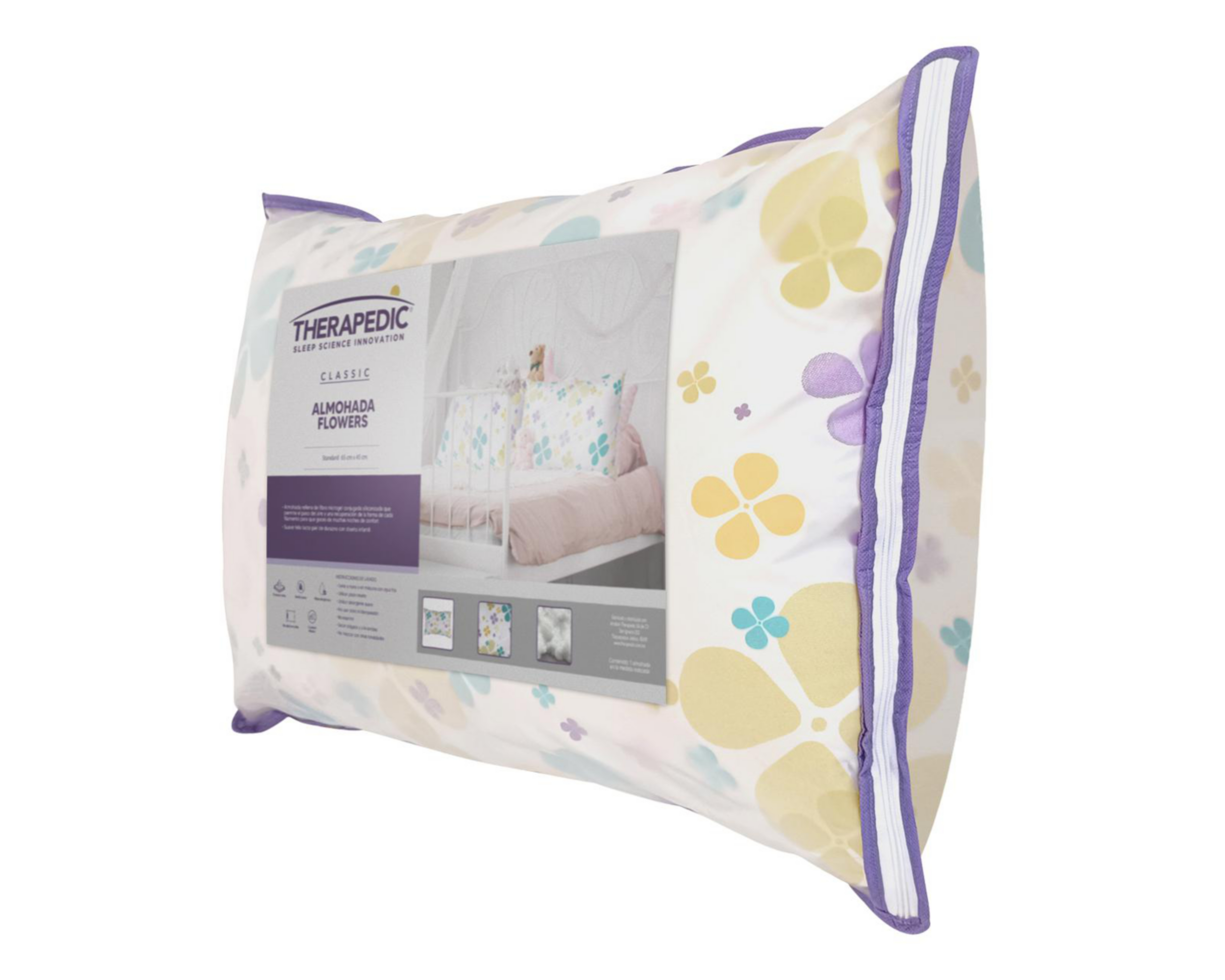 Foto 7 | Almohada Therapedic Flowers Stándar Suave