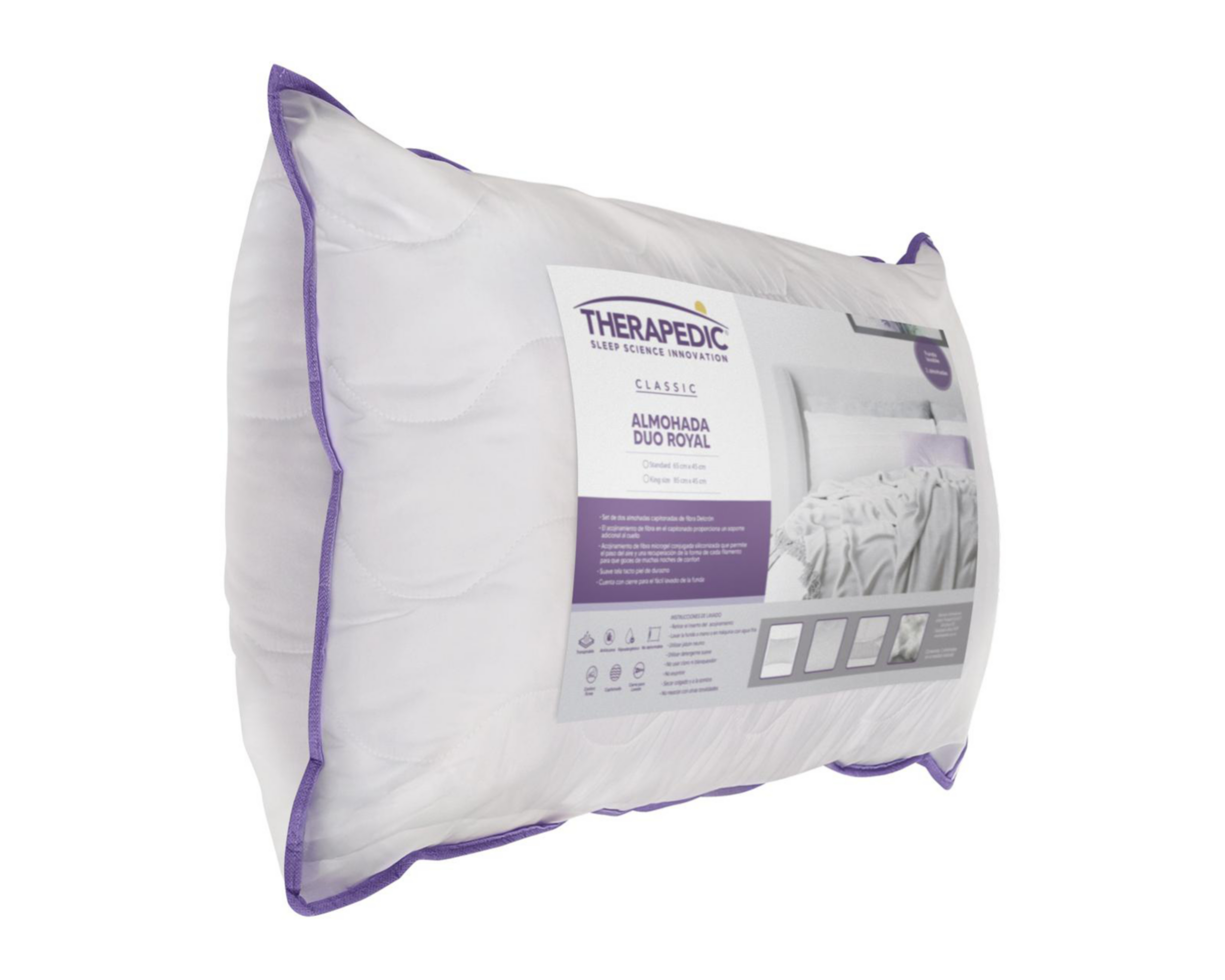 Foto 6 pulgar | Almohada Therapedic Duo Royal King Size Firme 2 Piezas