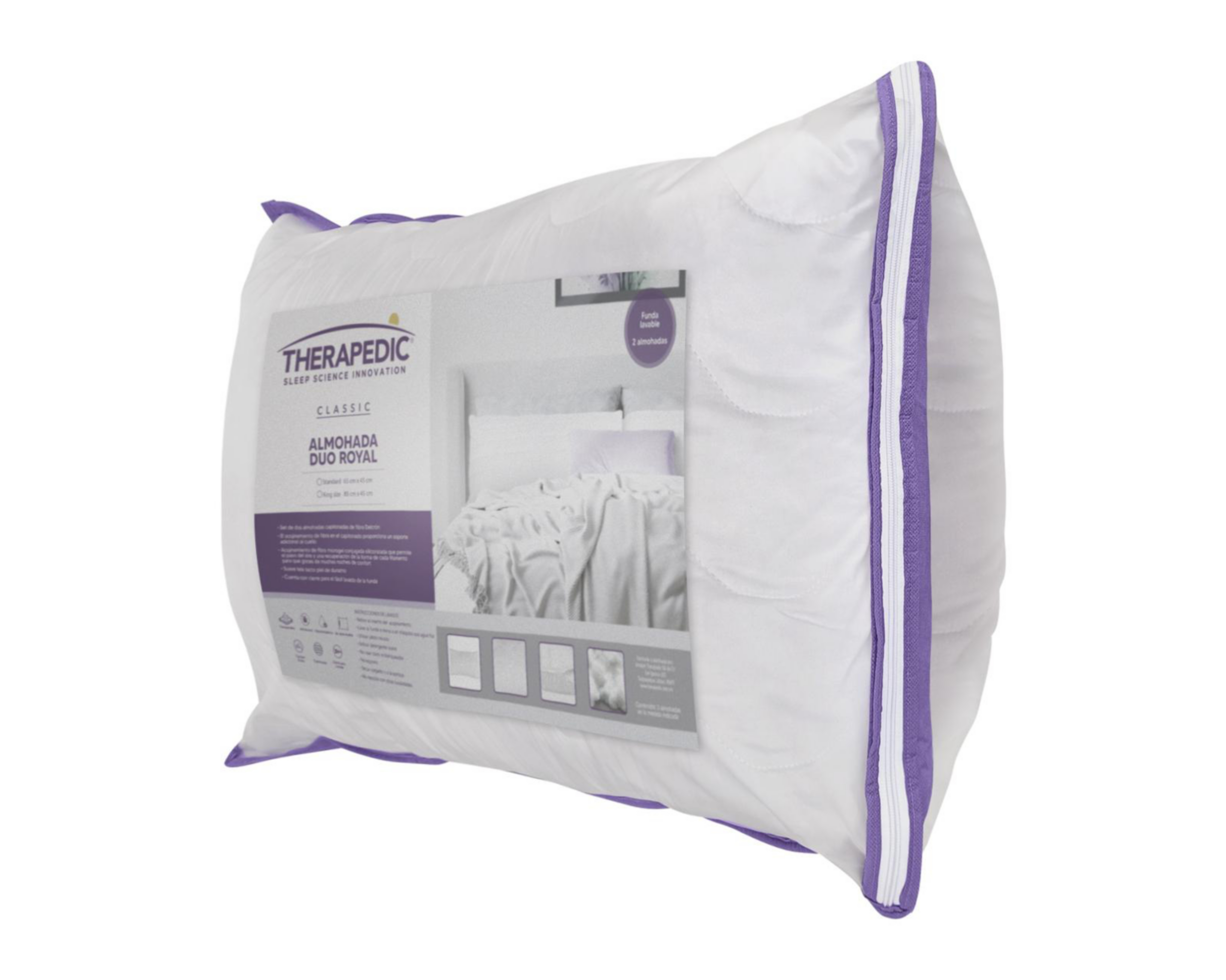 Foto 7 pulgar | Almohada Therapedic Duo Royal King Size Firme 2 Piezas