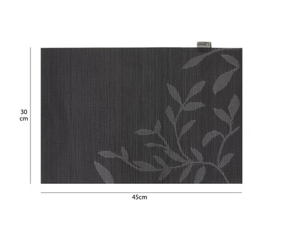 Foto 6 | Mantel Individual Negro 30 x 45 cm 4 Piezas