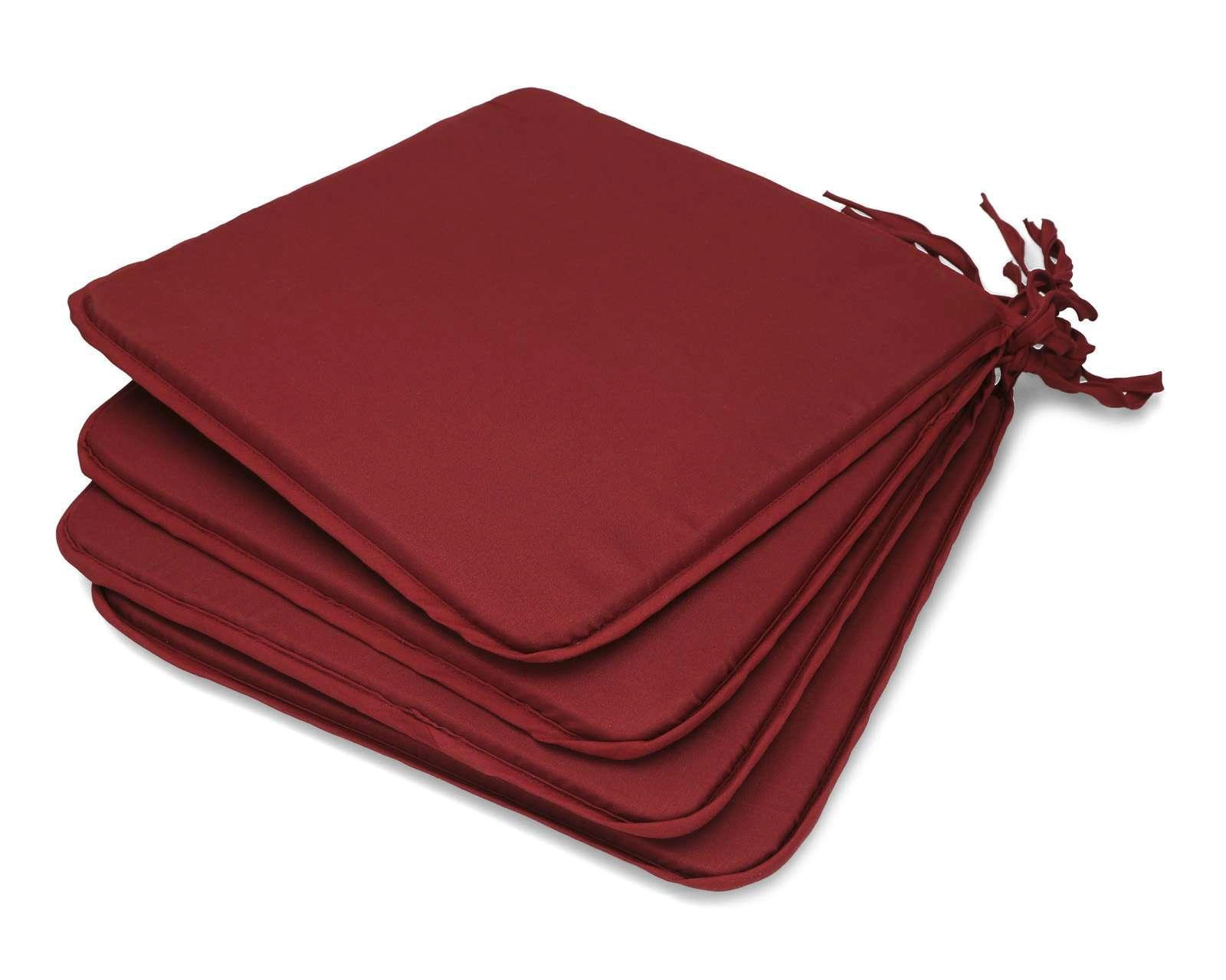 Cojin para Sillas Tinto 4 Piezas
