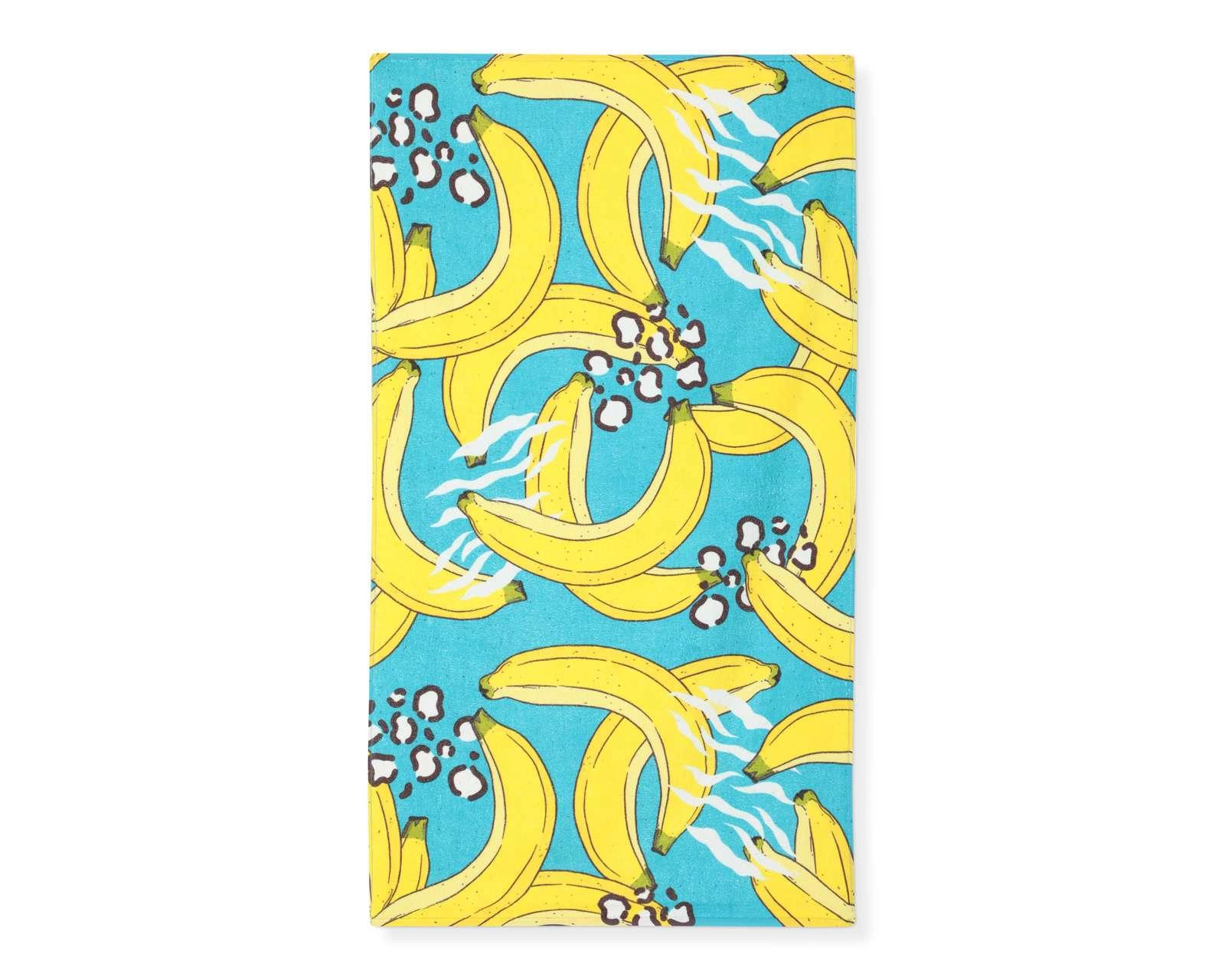Foto 4 pulgar | Toalla de Medio Baño Bananas Azul