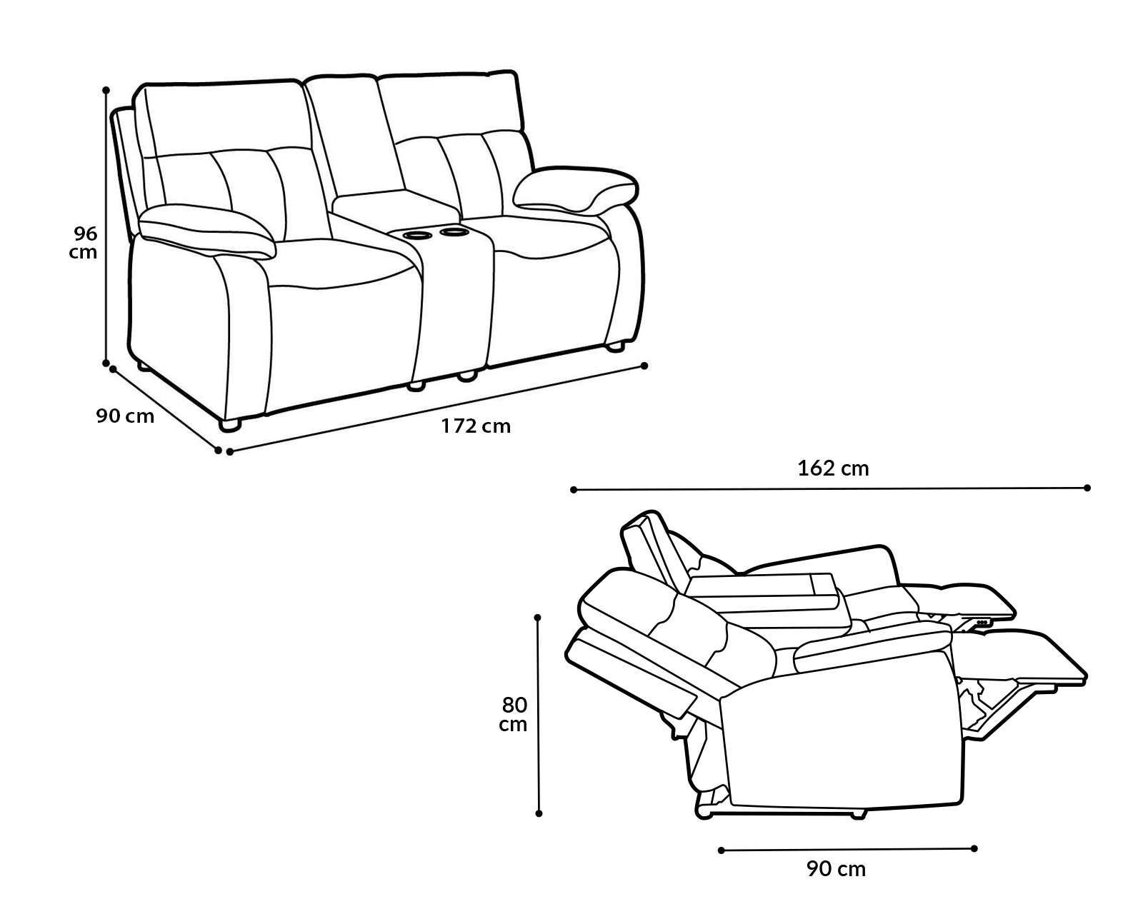 Foto 8 pulgar | Loveseat Reclinable Luuck Chocolate