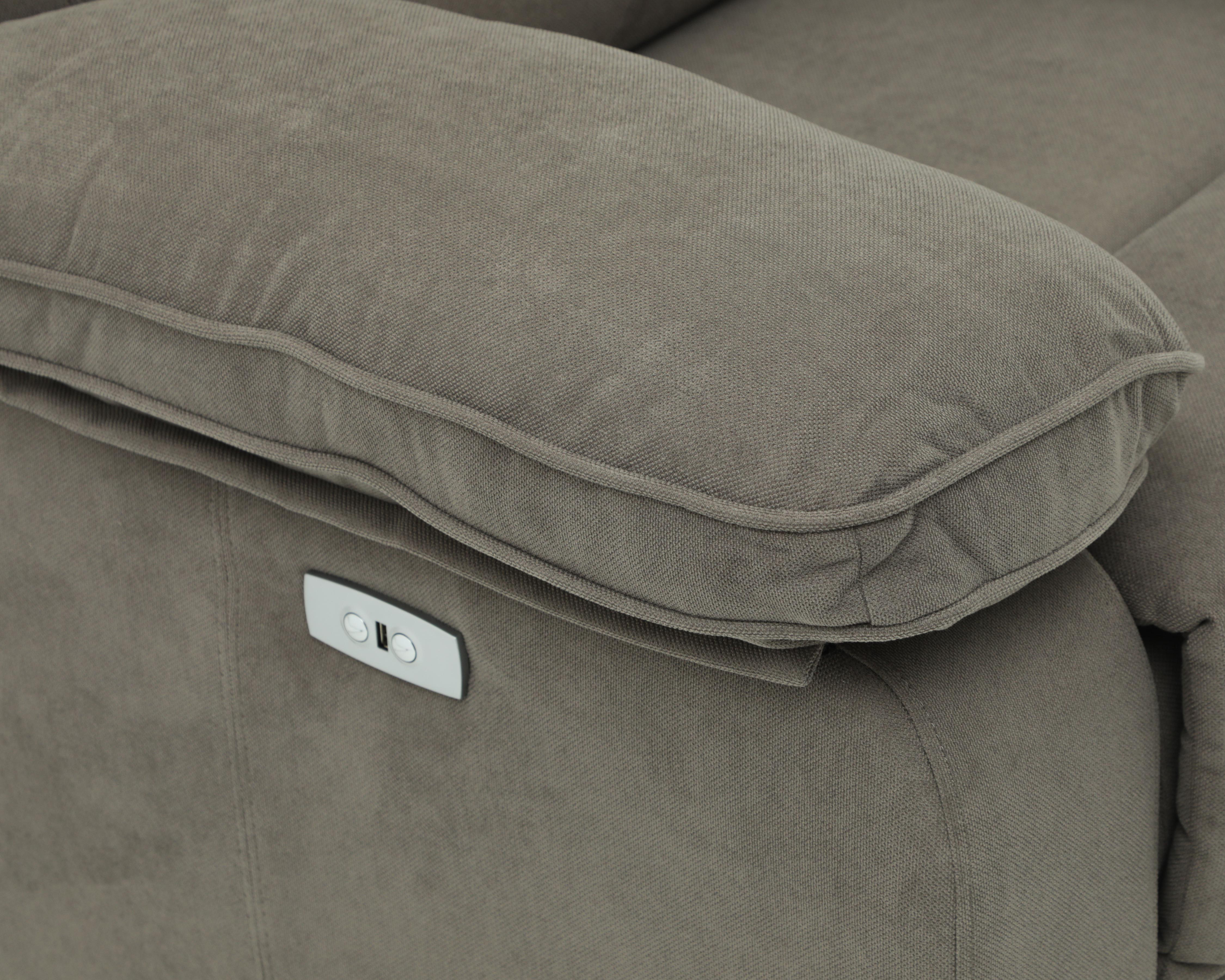 Foto 6 pulgar | Sillón Reclinable Lucas Gris con Puerto USB