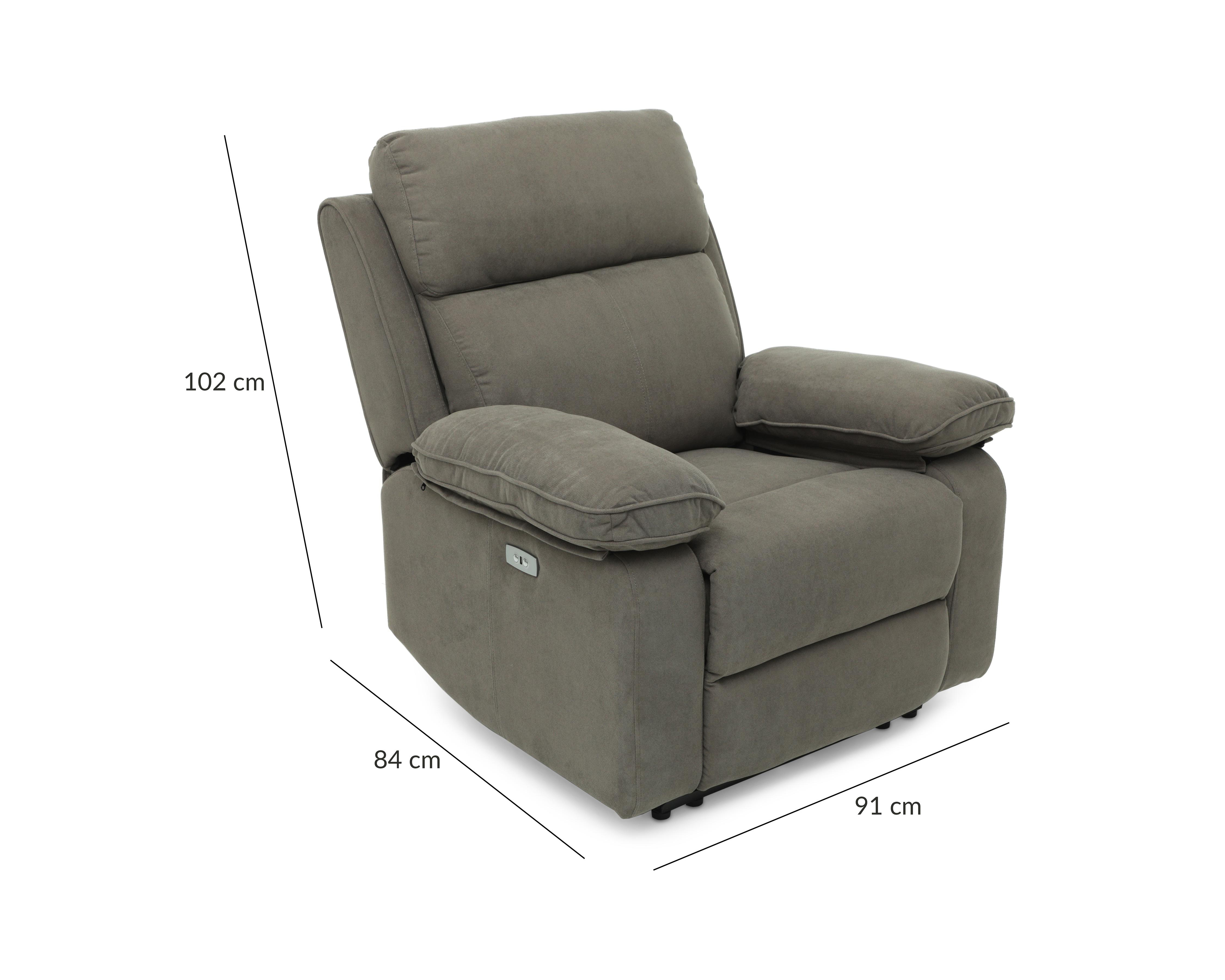 Foto 7 | Sillón Reclinable Lucas Gris con Puerto USB