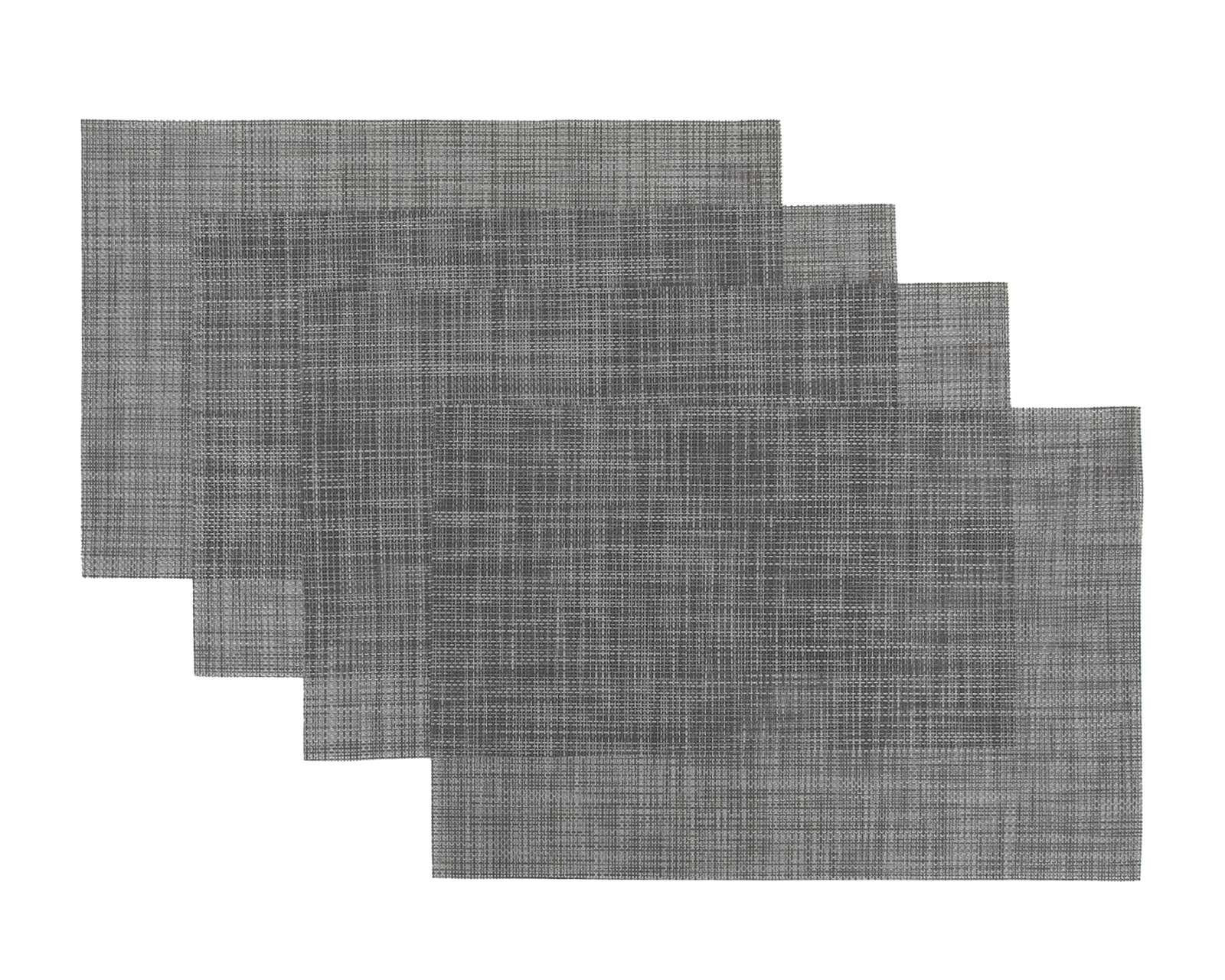 Foto 2 | Mantel Individual Top Choice Gris 30 x 45 cm 4 Piezas