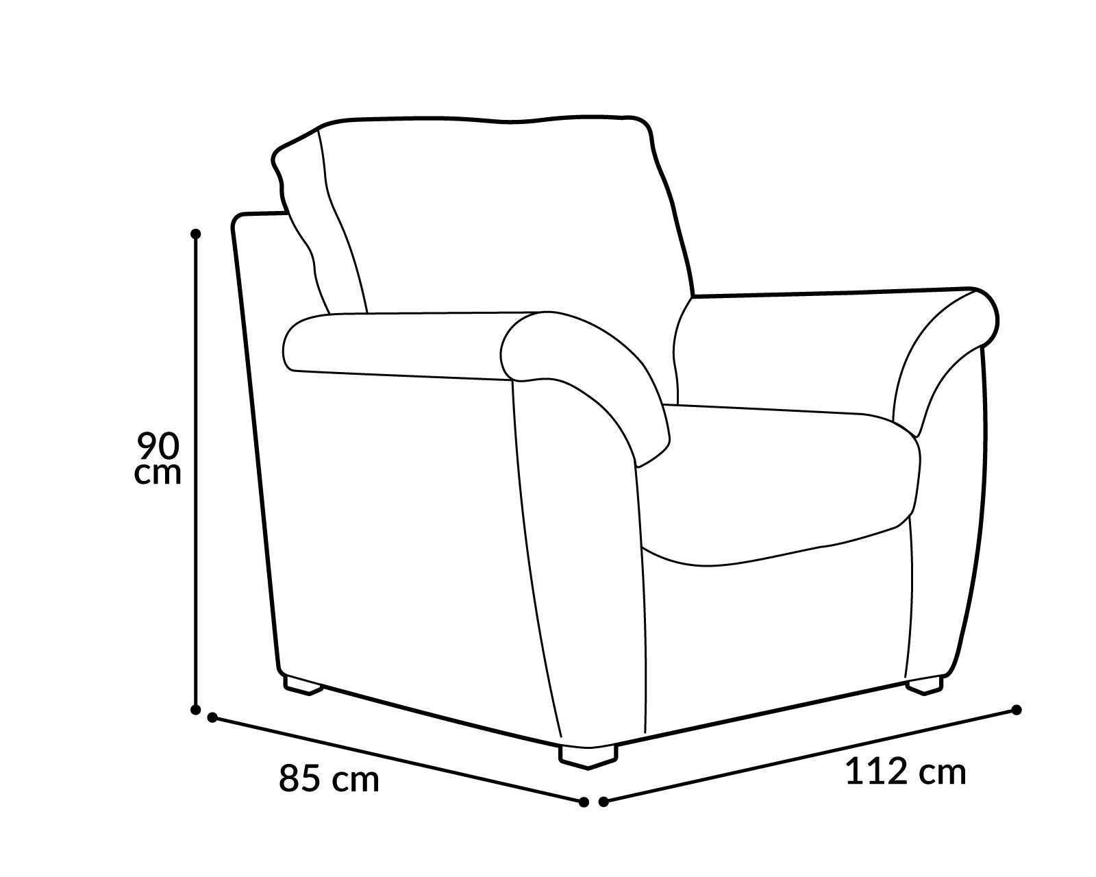 Foto 9 pulgar | Sillón Montevideo Contemporáneo