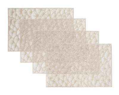 Foto 1 | Mantel Individual Starhaus de PVC Dorado 45 x 30 cm 4 Piezas