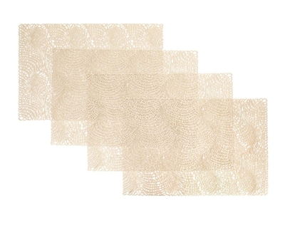 Foto 1 | Mantel Individual Starhaus de PVC Dorado 45 x 30 cm 4 Piezas