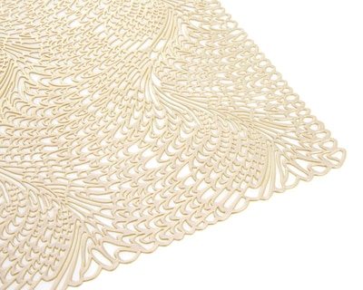 Foto 3 | Mantel Individual Starhaus de PVC Dorado 45 x 30 cm 4 Piezas