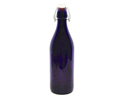Foto 1 | Botella Decorativa de Vidrio Azul