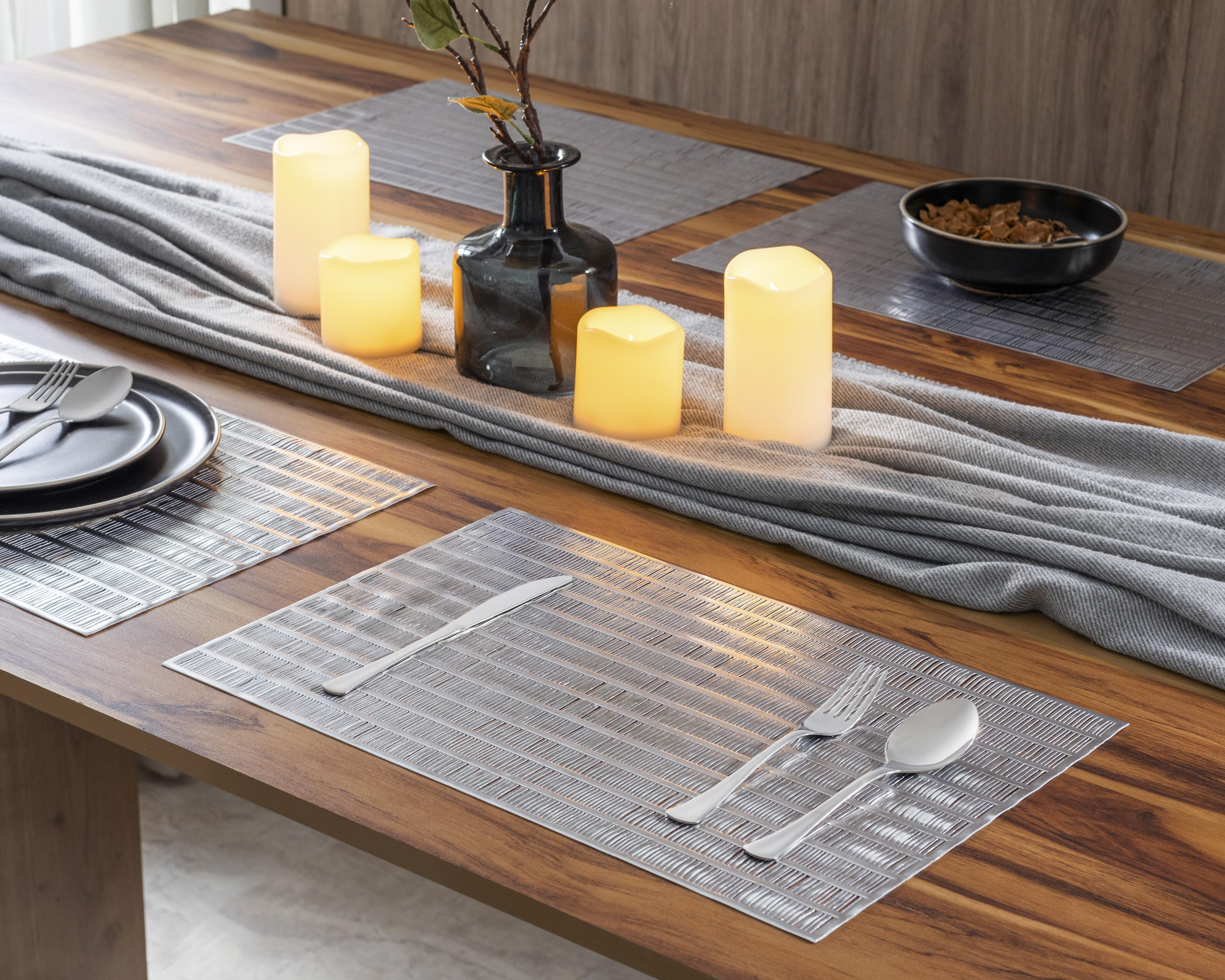 Foto 1 | Mantel Individual Starhaus 45 x 30 cm Plateado 4 Piezas