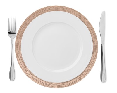 Foto 1 | Mantel Individual Starhaus Corte Láser Oro Rosa 38 cm 4 Piezas