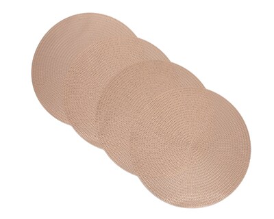 Foto 2 | Mantel Individual Starhaus Corte Láser Oro Rosa 38 cm 4 Piezas