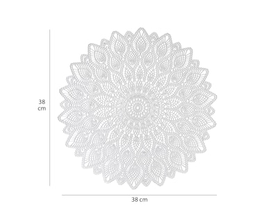 Foto 6 | Mantel Individual Starhaus Plateado 38 cm 4 Piezas