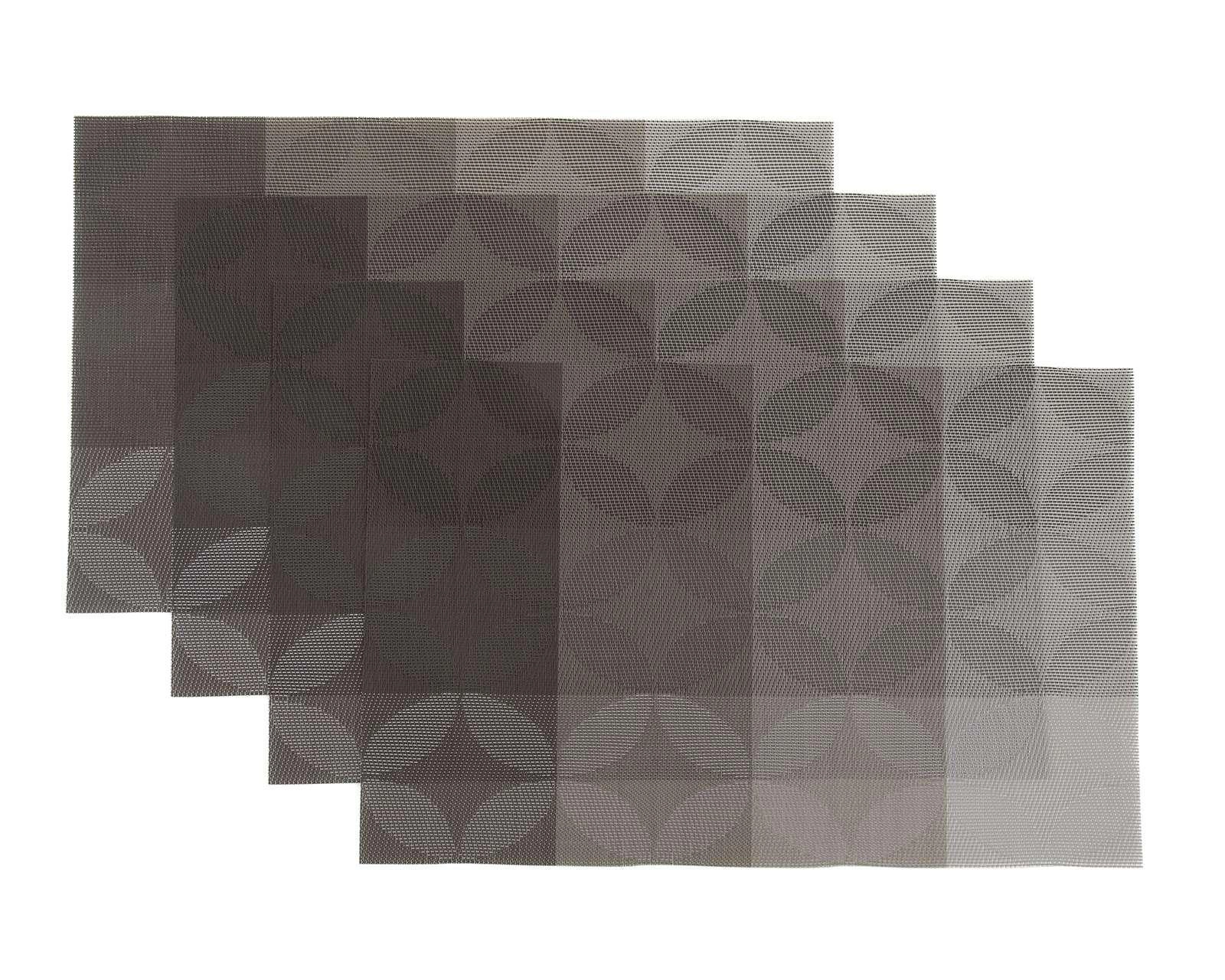 Foto 2 pulgar | Mantel Individual Homecreations Café/Gris 45 x 30 cm 4 Piezas