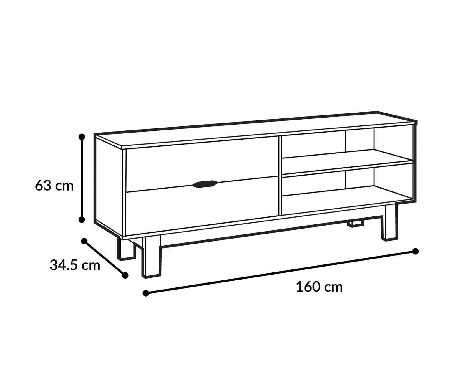 Foto 8 pulgar | Mueble para Televisión Mobi Aura Roble/Blanco