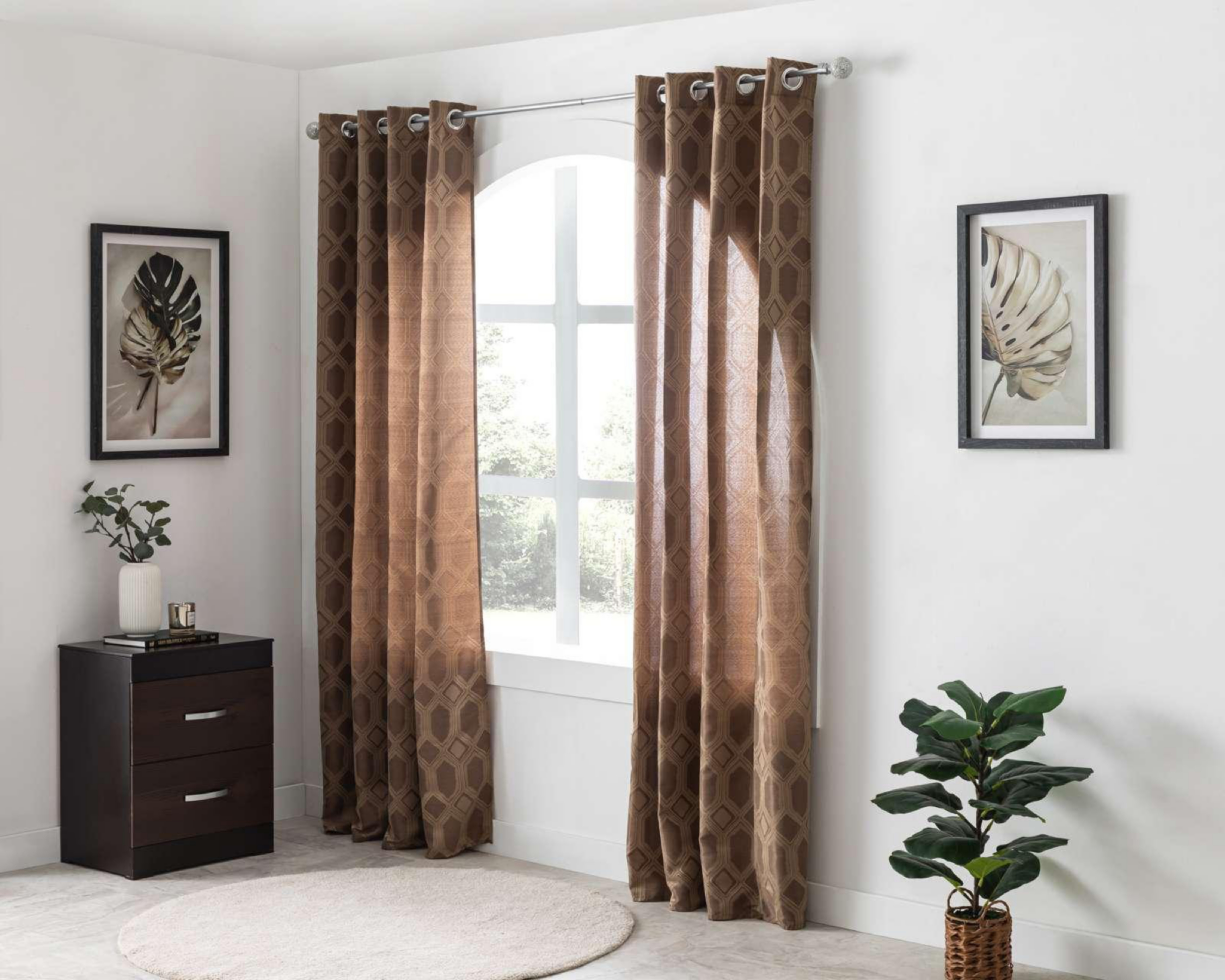 Foto 2 pulgar | Cortinas Kimberly 280 x 225 cm Café