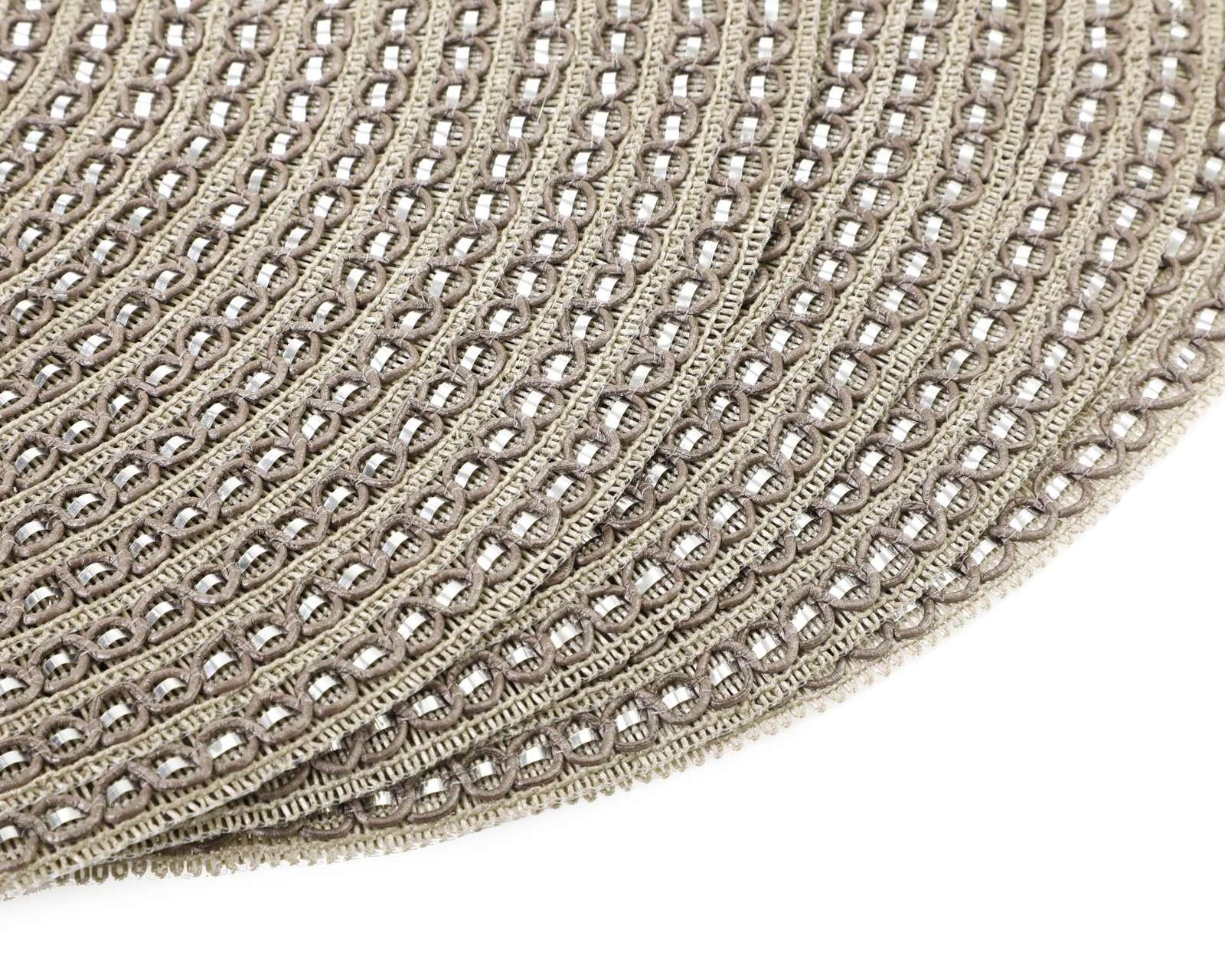 Foto 4 pulgar | Mantel Individual Starhaus Tejido Gris 38 cm 4 Piezas