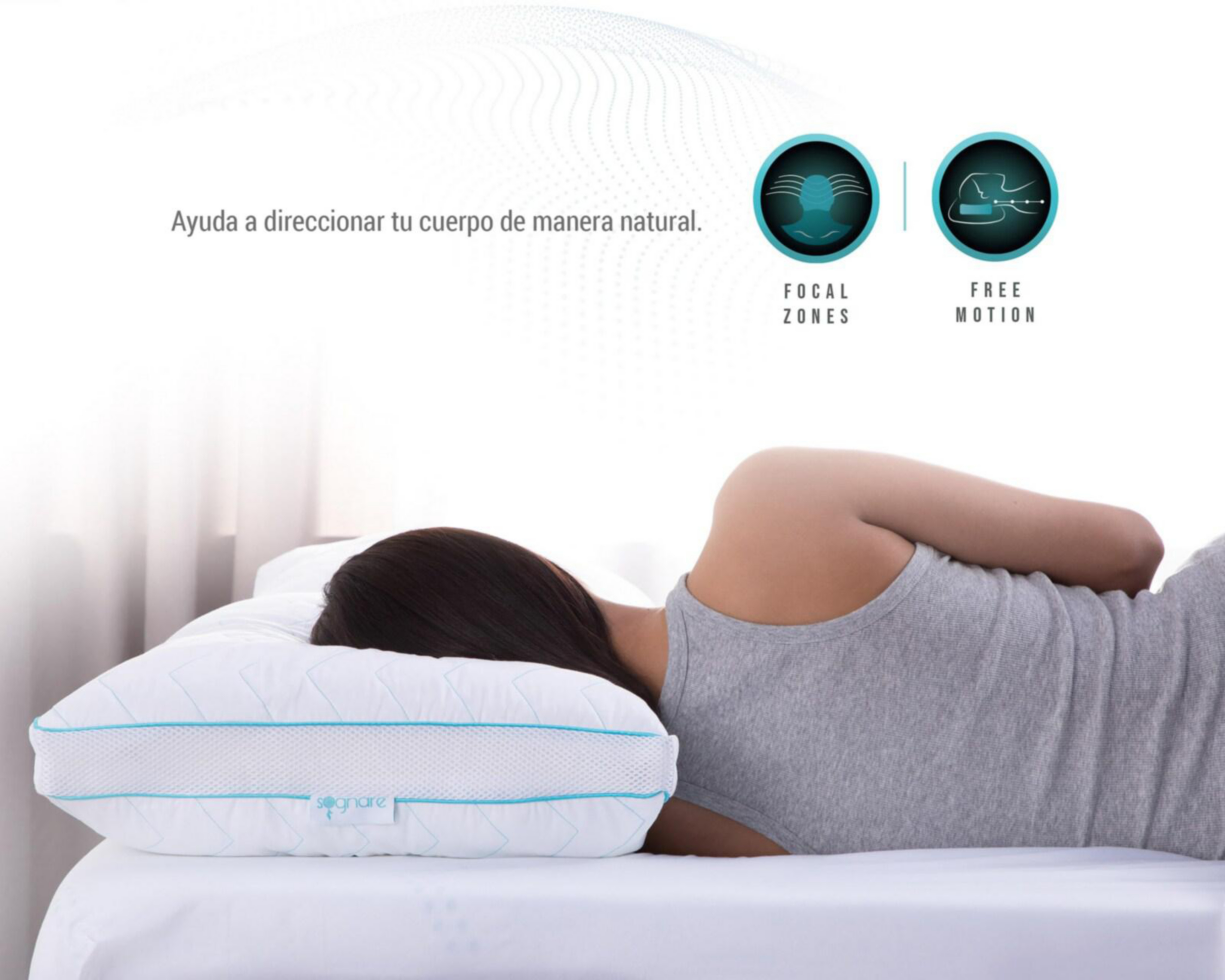 Foto 6 | Almohada Sognare Sleep Master Estándar 3 Zonas de Confort