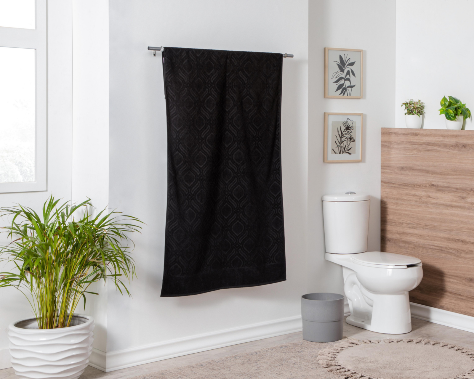 Foto 4 | Toalla de Medio Baño Carey Negro
