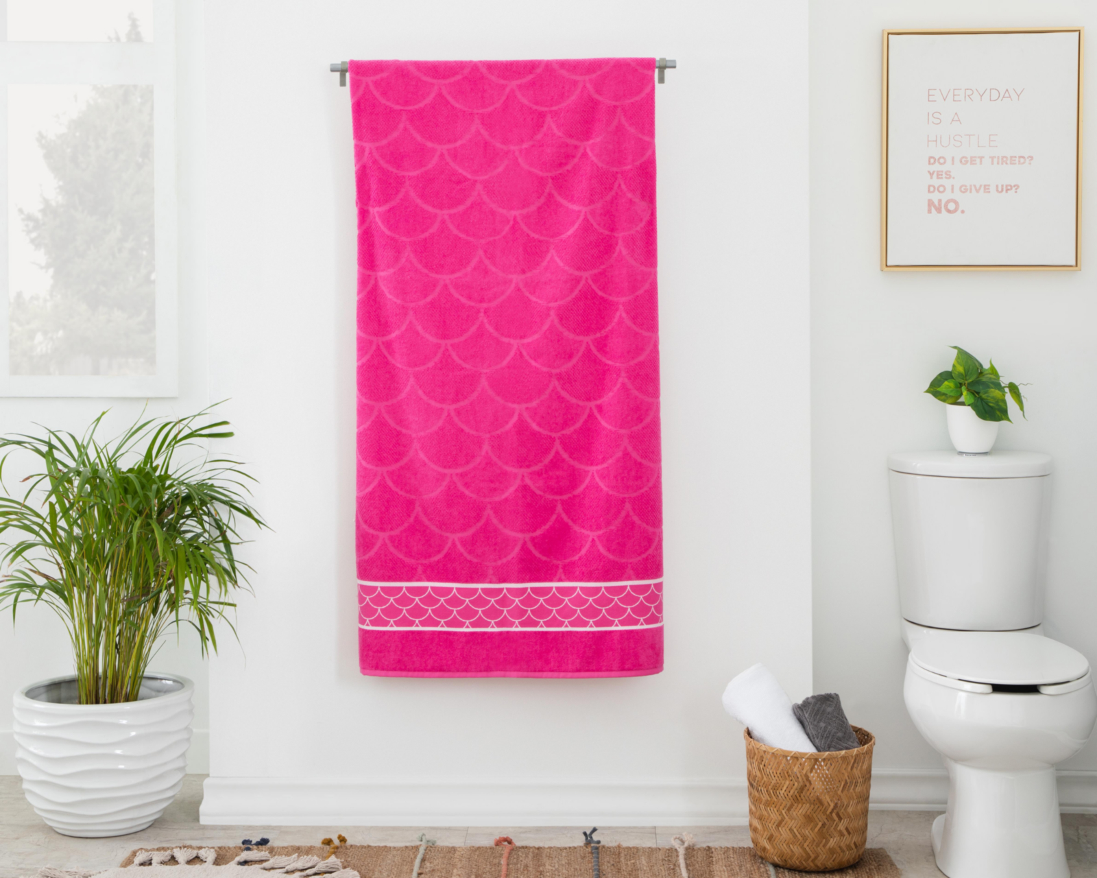 Foto 4 | Toalla de Baño Completo Panal Nature Rosa Fucsia