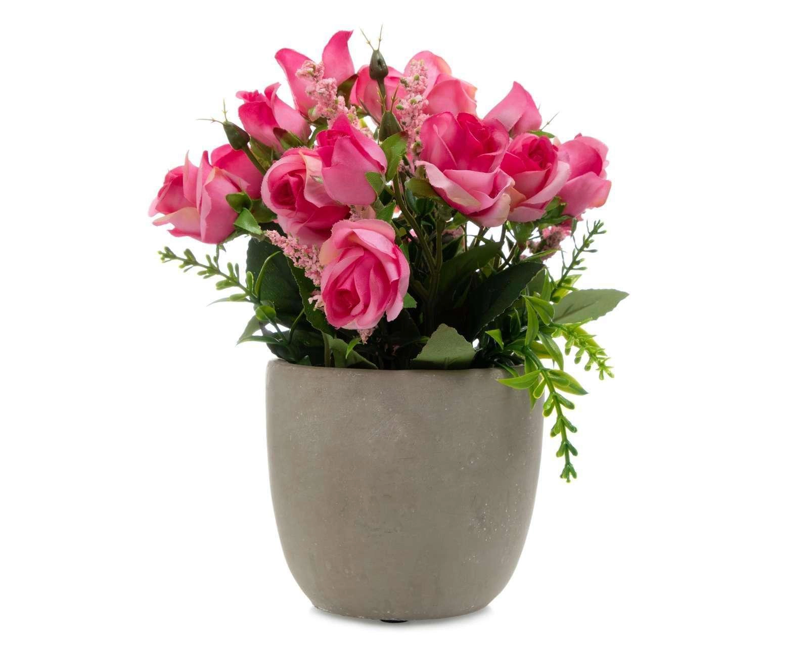 Maceta Decorativa Flower Pink de Plástico
