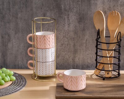 Foto 4 | Taza de Cerámica Starhaus 4 Piezas