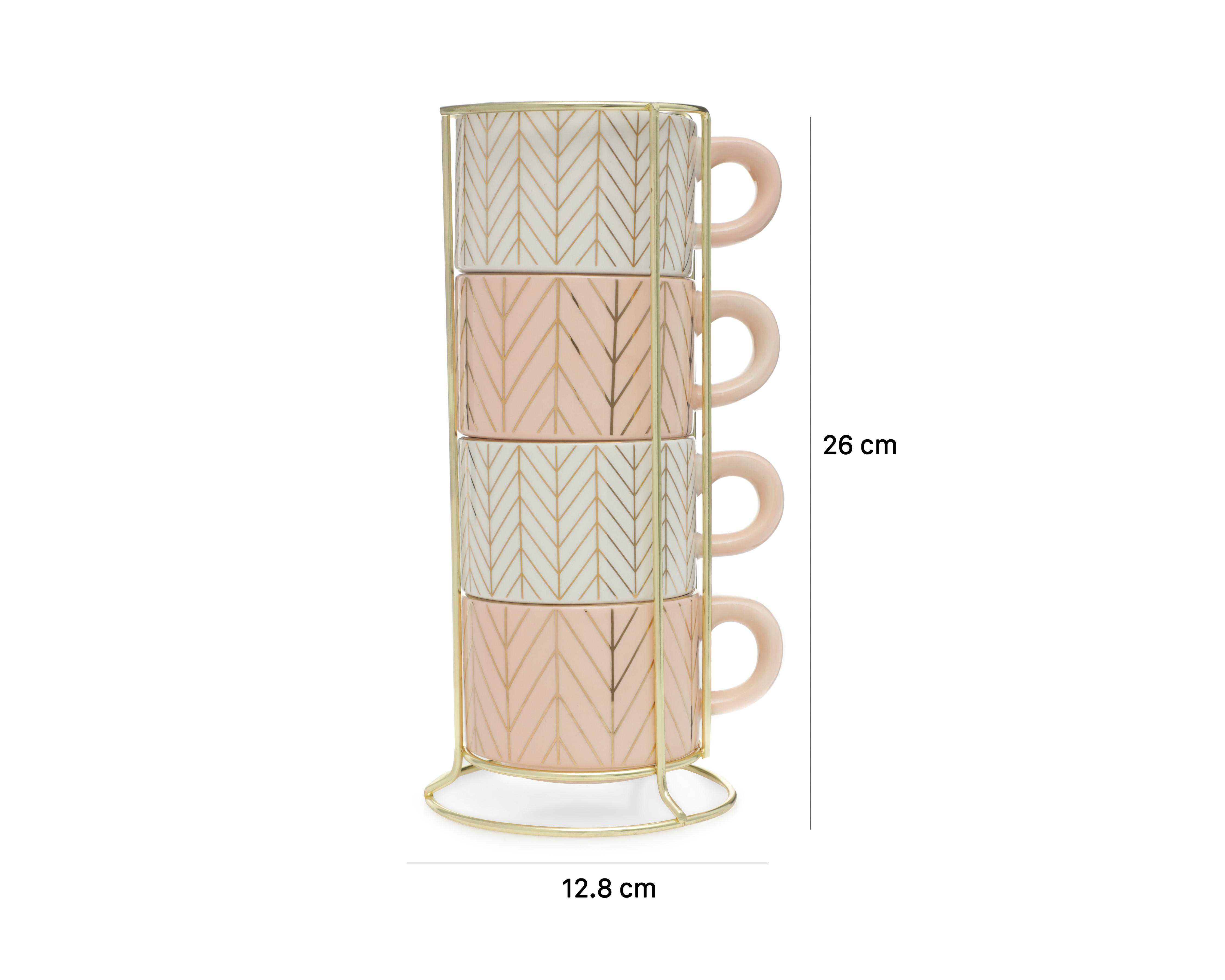 Foto 5 | Taza de Cerámica Starhaus 4 Piezas