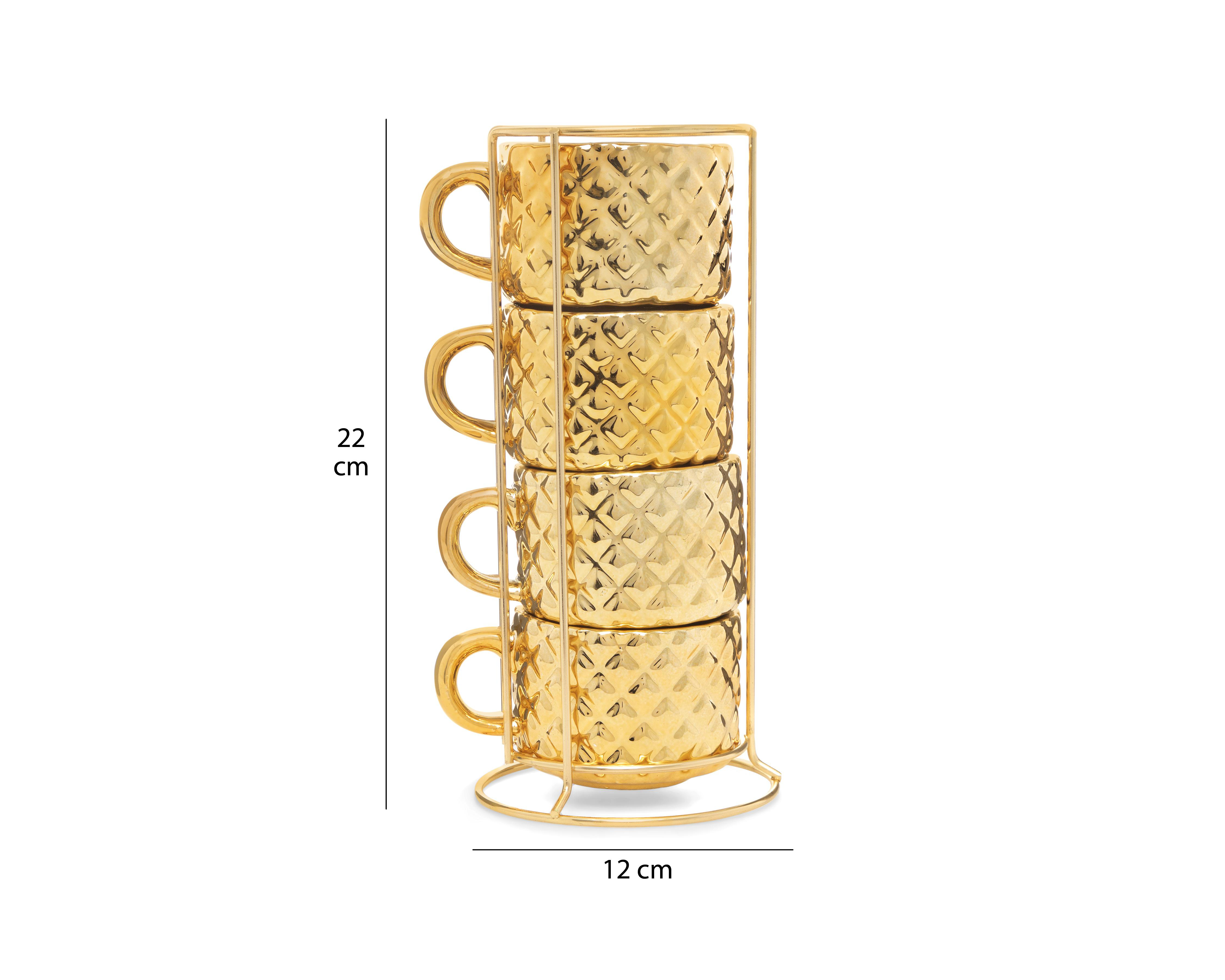 Foto 7 pulgar | Tazas Decorativas de Cerámica Weston 4 Piezas