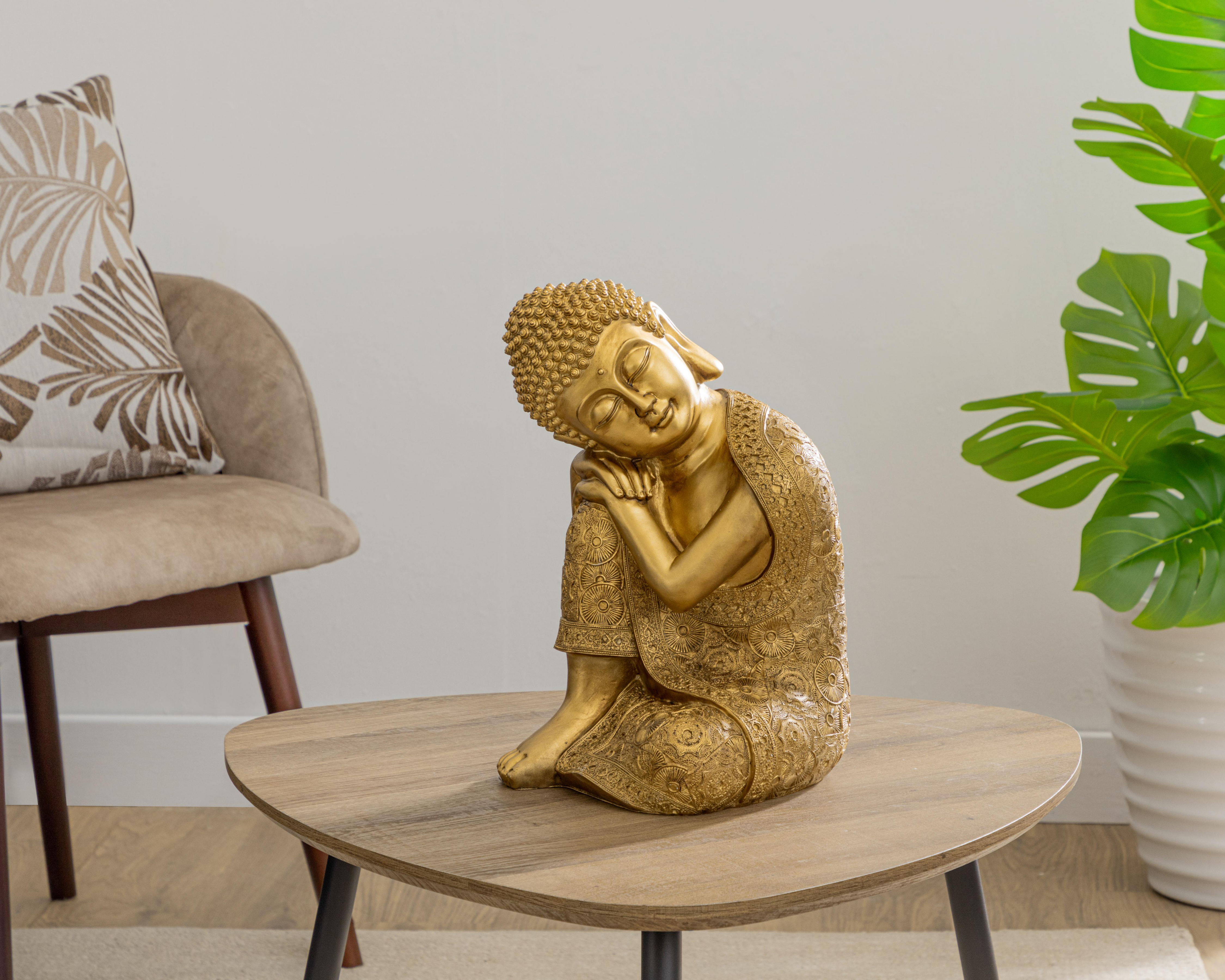Foto 5 pulgar | Escultura Decorativa Gold Monk