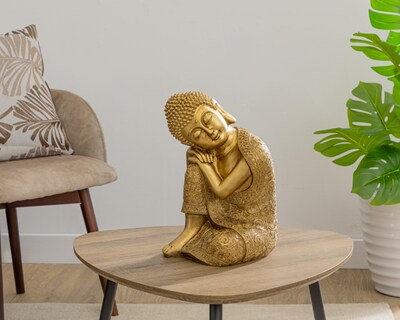 Foto 4 | Escultura Decorativa Gold Monk
