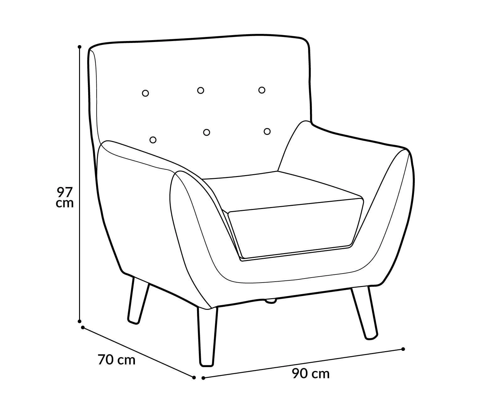 Foto 8 pulgar | Sillón Ocasional Dylan Contemporáneo 1 Pieza