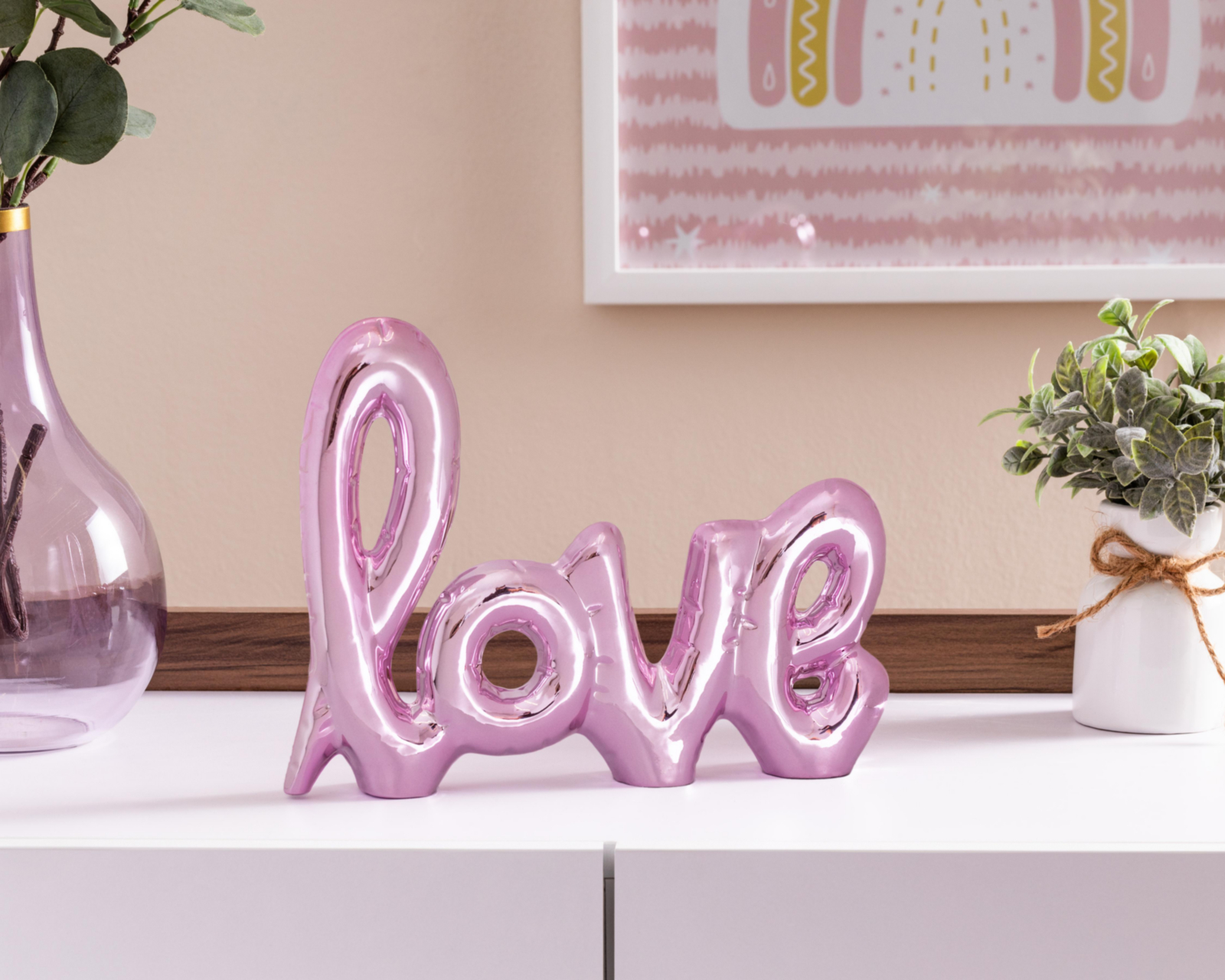 Foto 5 pulgar | Frase Decorativa Love