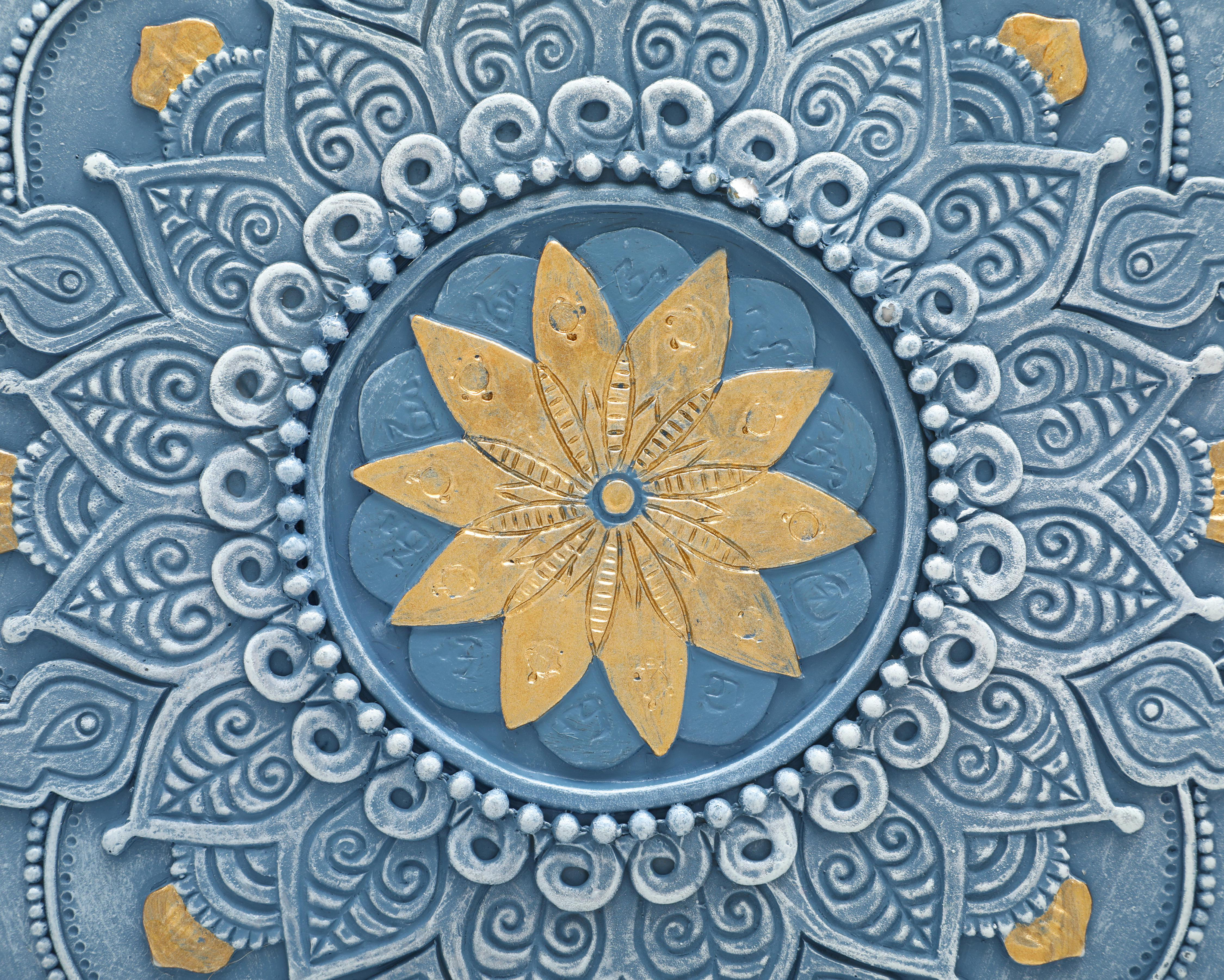 Foto 5 pulgar | Escultura Decorativa Boho Blue