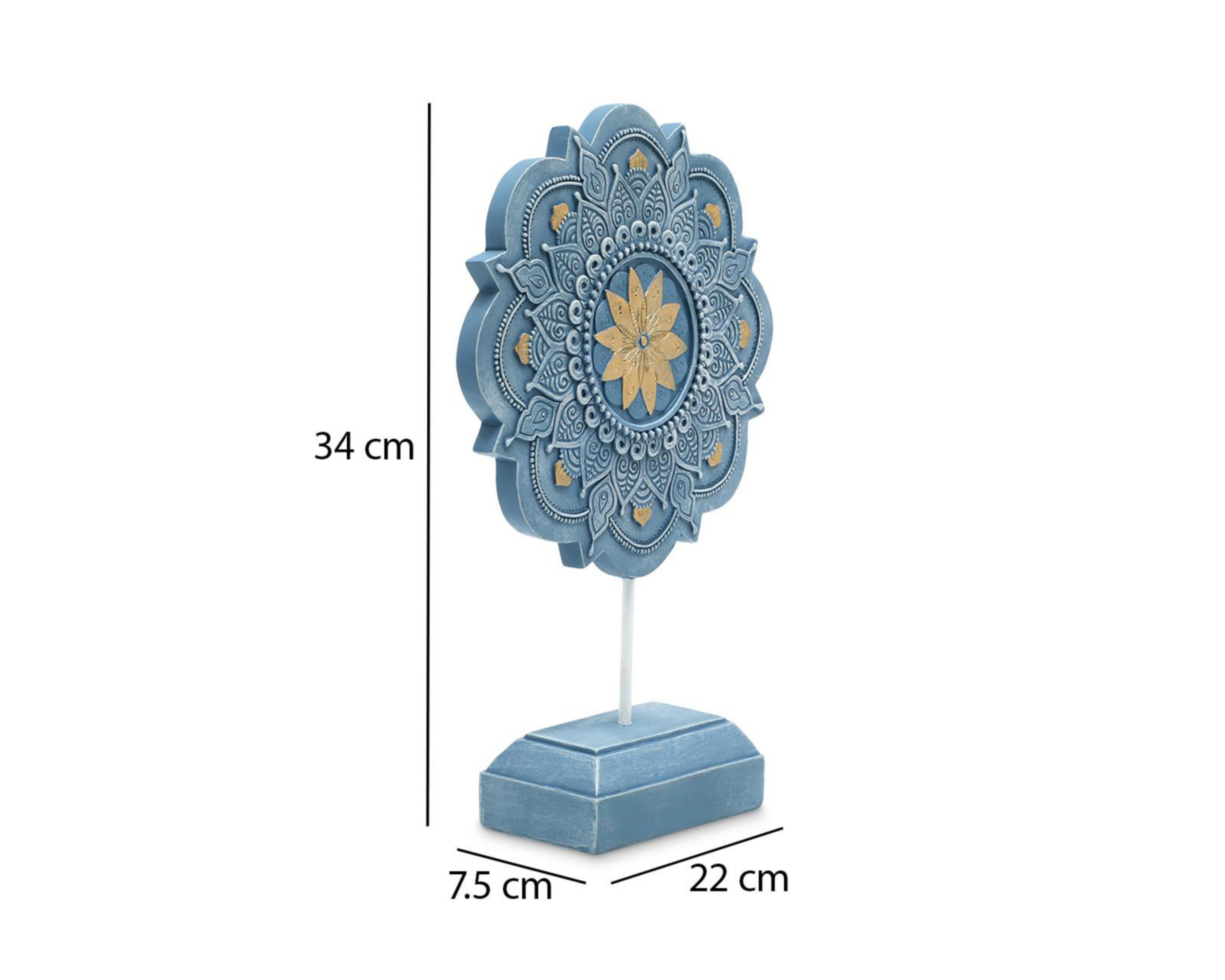 Foto 7 pulgar | Escultura Decorativa Boho Blue
