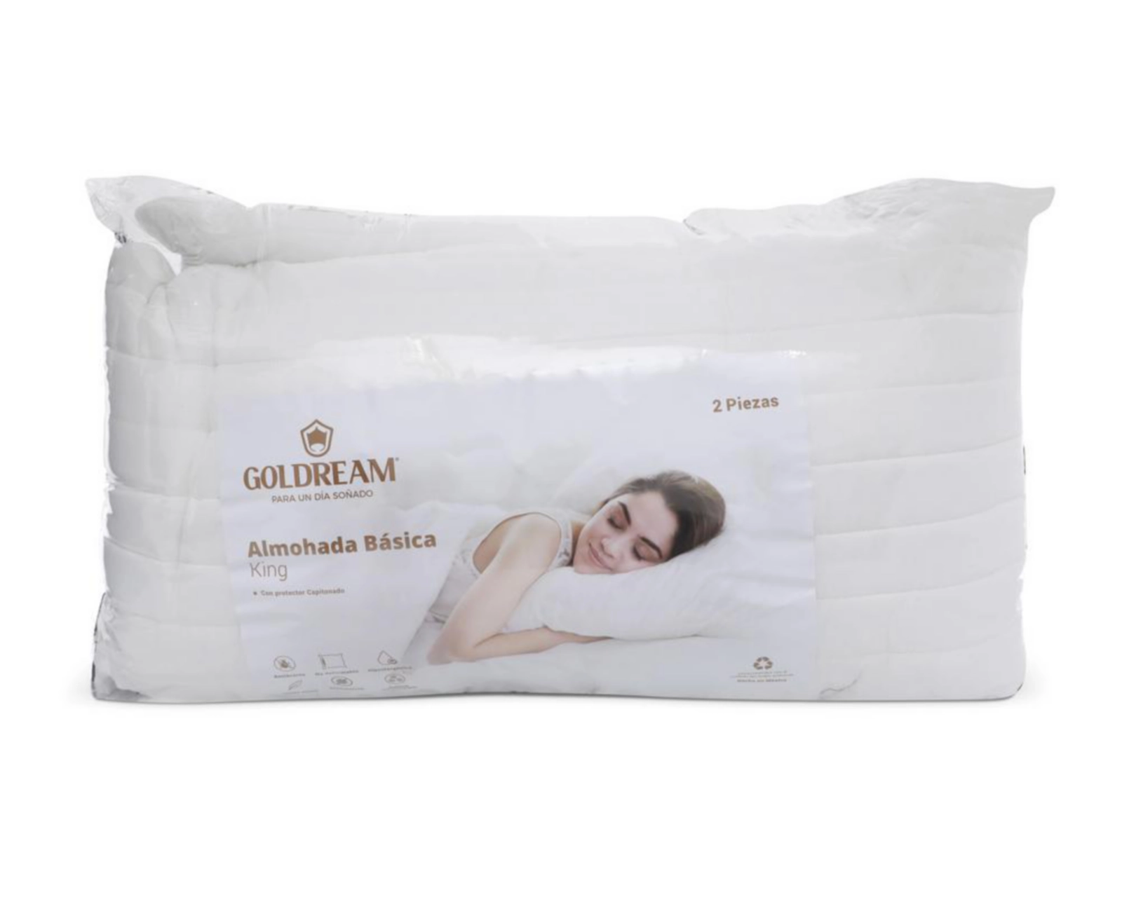 Foto 2 pulgar | Almohada Goldream King Size Suave 2 Piezas