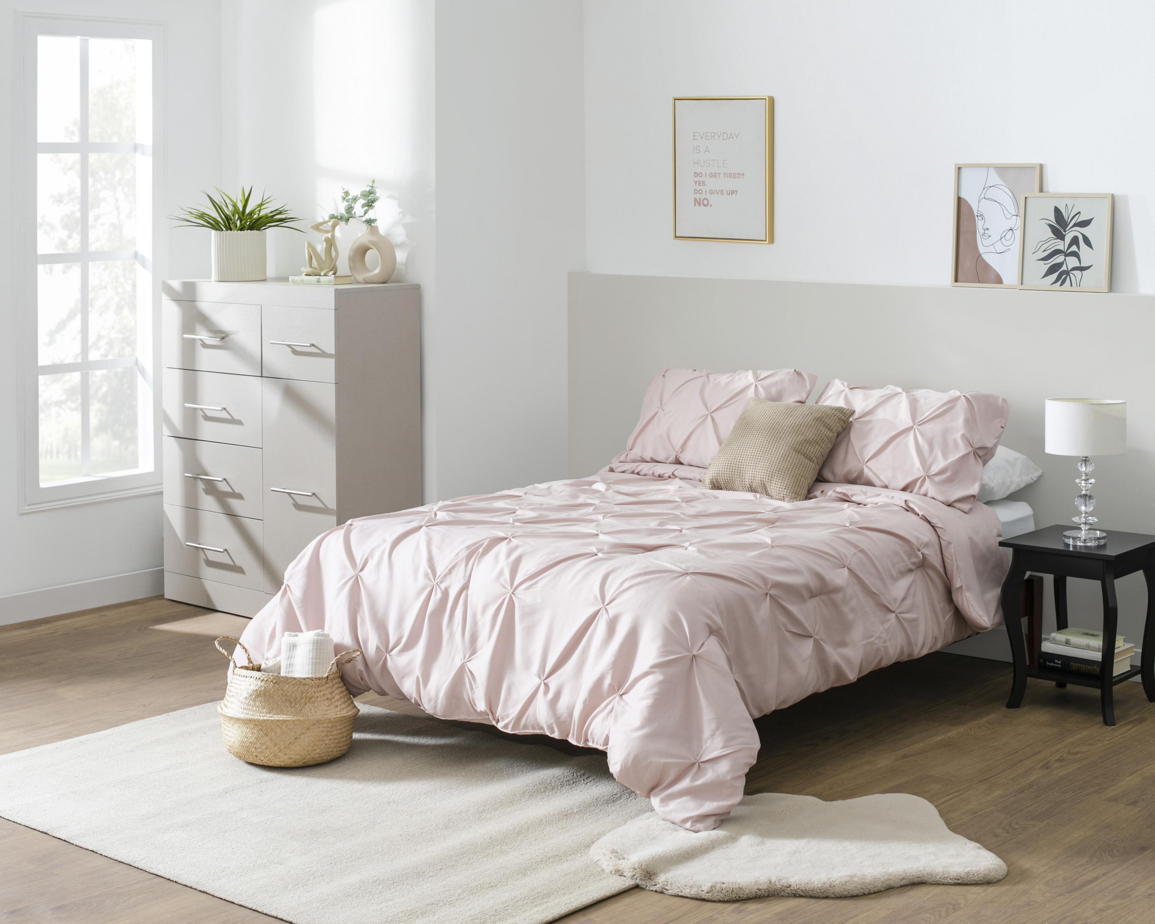 Edredón Starhaus Matrimonial Leida Rosa 3 Piezas $739