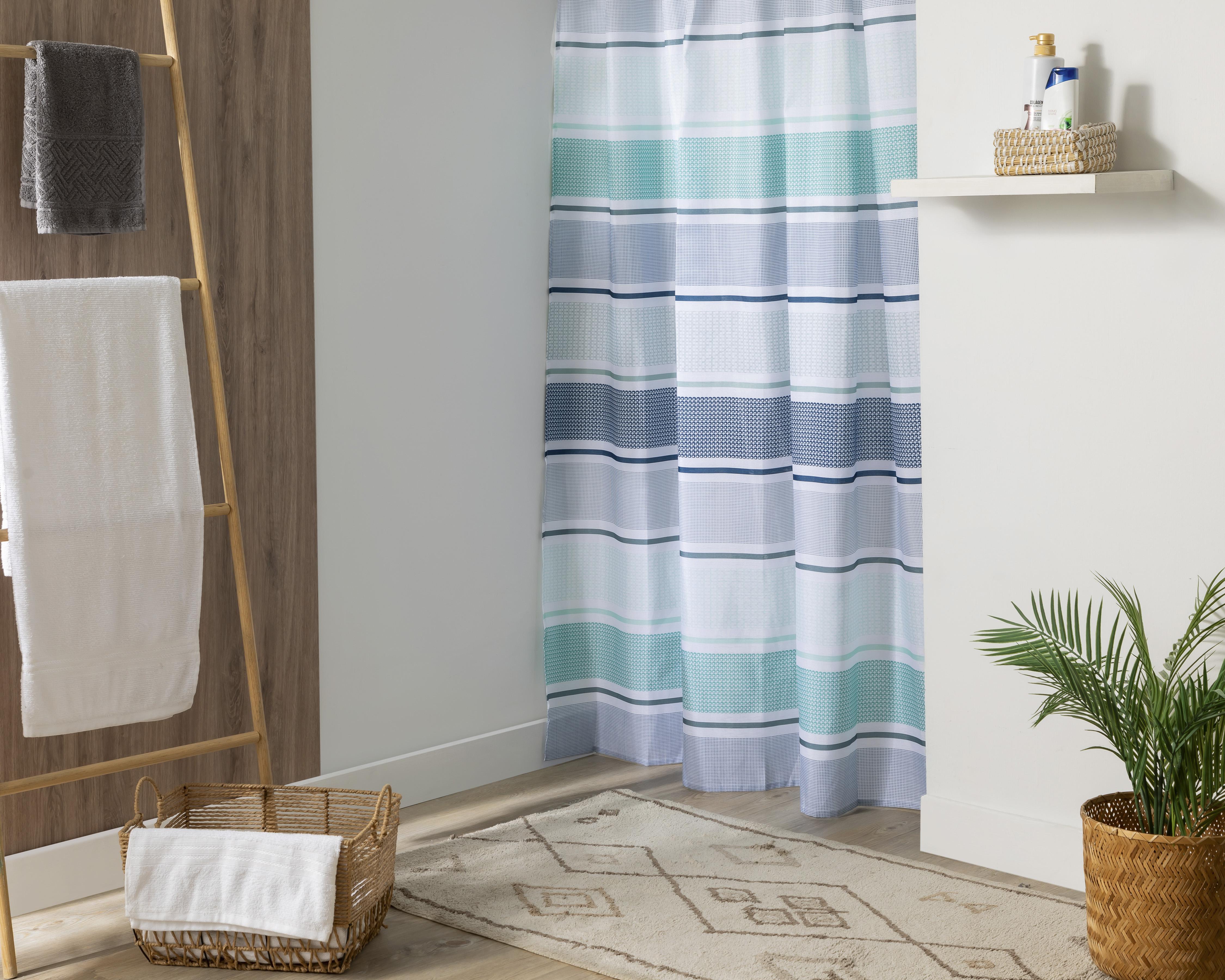 Foto 5 pulgar | Cortina para Baño Starhaus Azul 178 x 183 cm