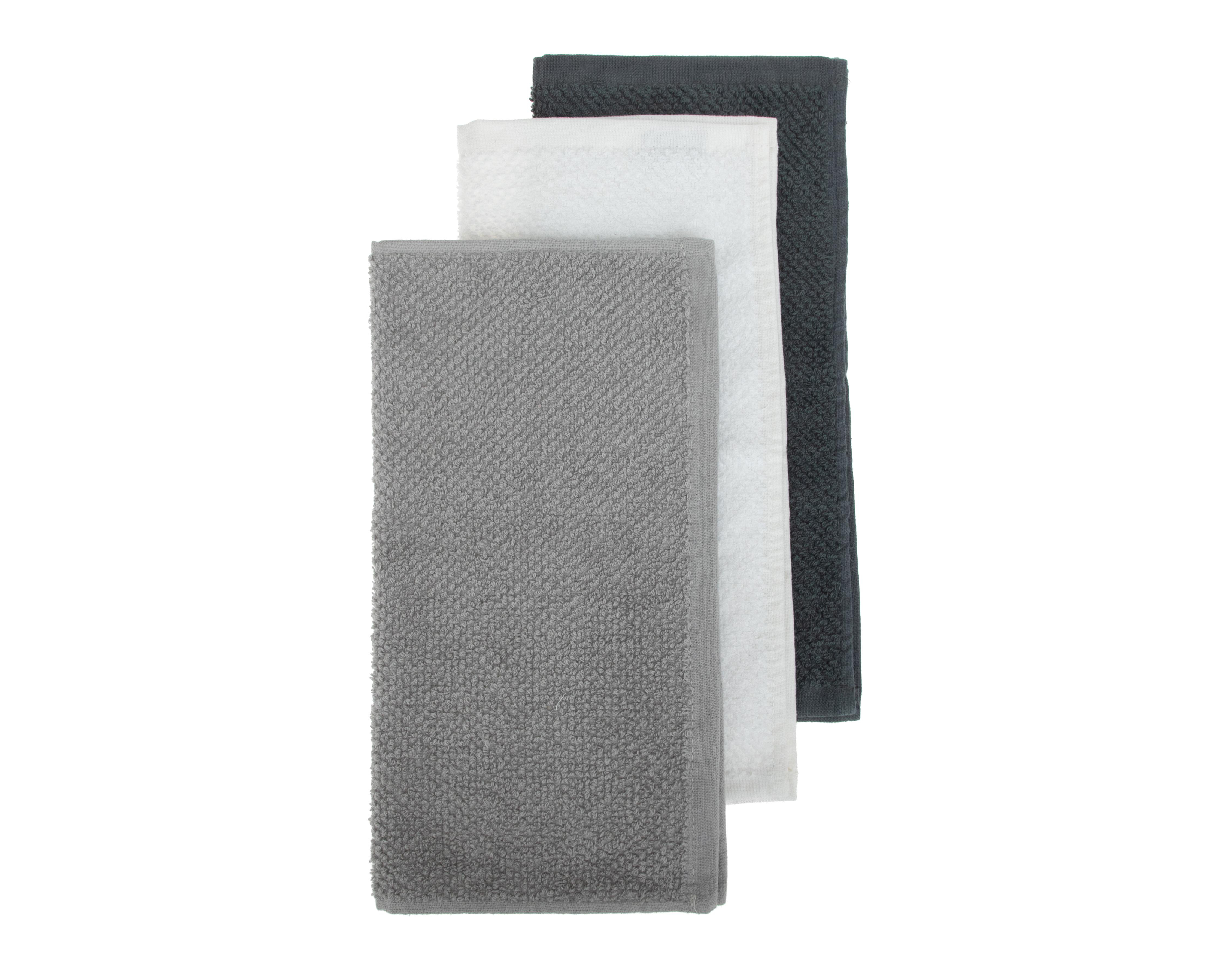 Toalla Cipie Blanco y Gris 3 Piezas $69