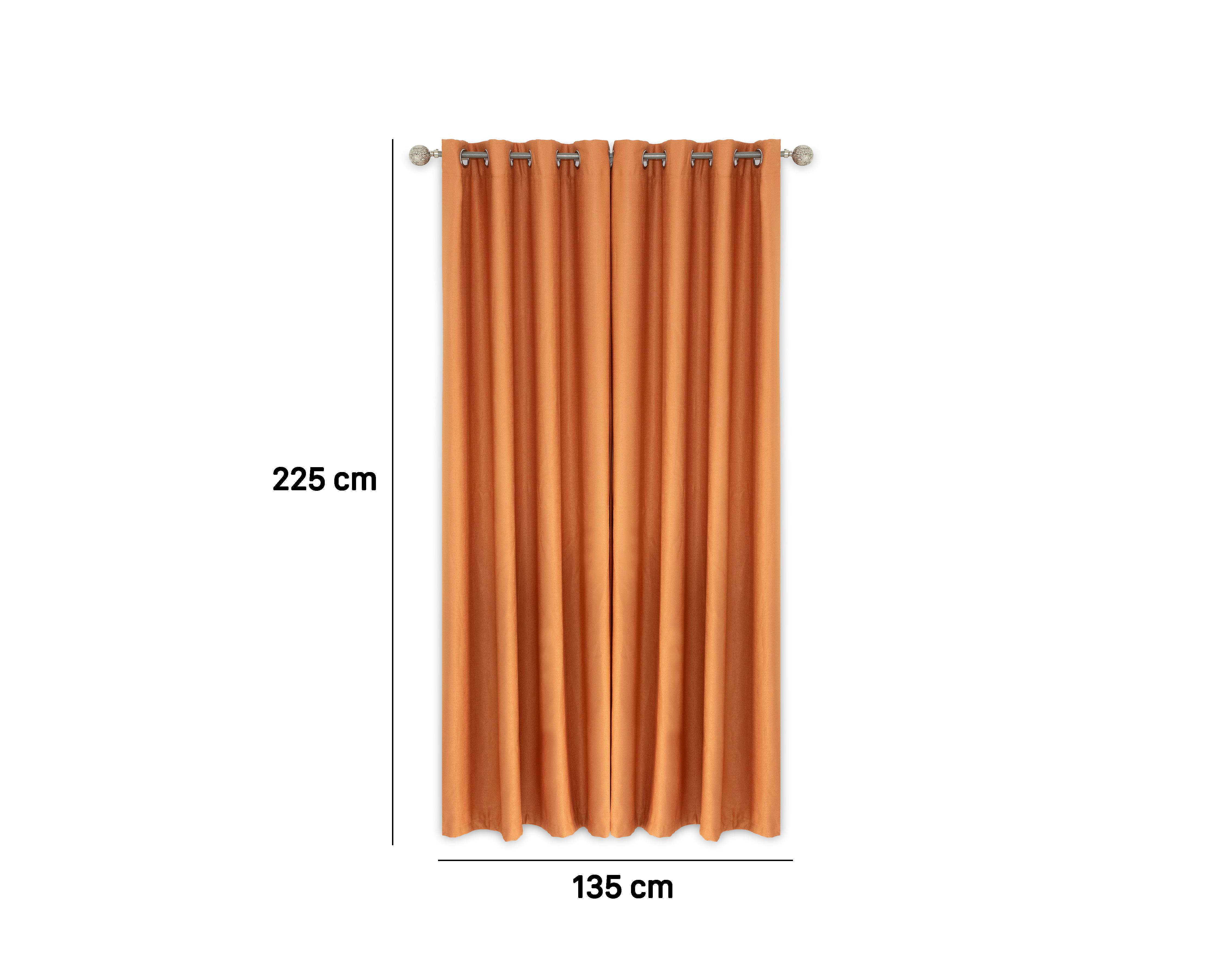 Foto 5 pulgar | Cortina Blackout Marisa 135 x 225 cm Naranja