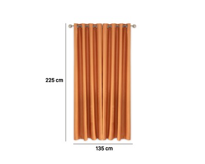 Foto 4 | Cortina Blackout Marisa 135 x 225 cm Naranja