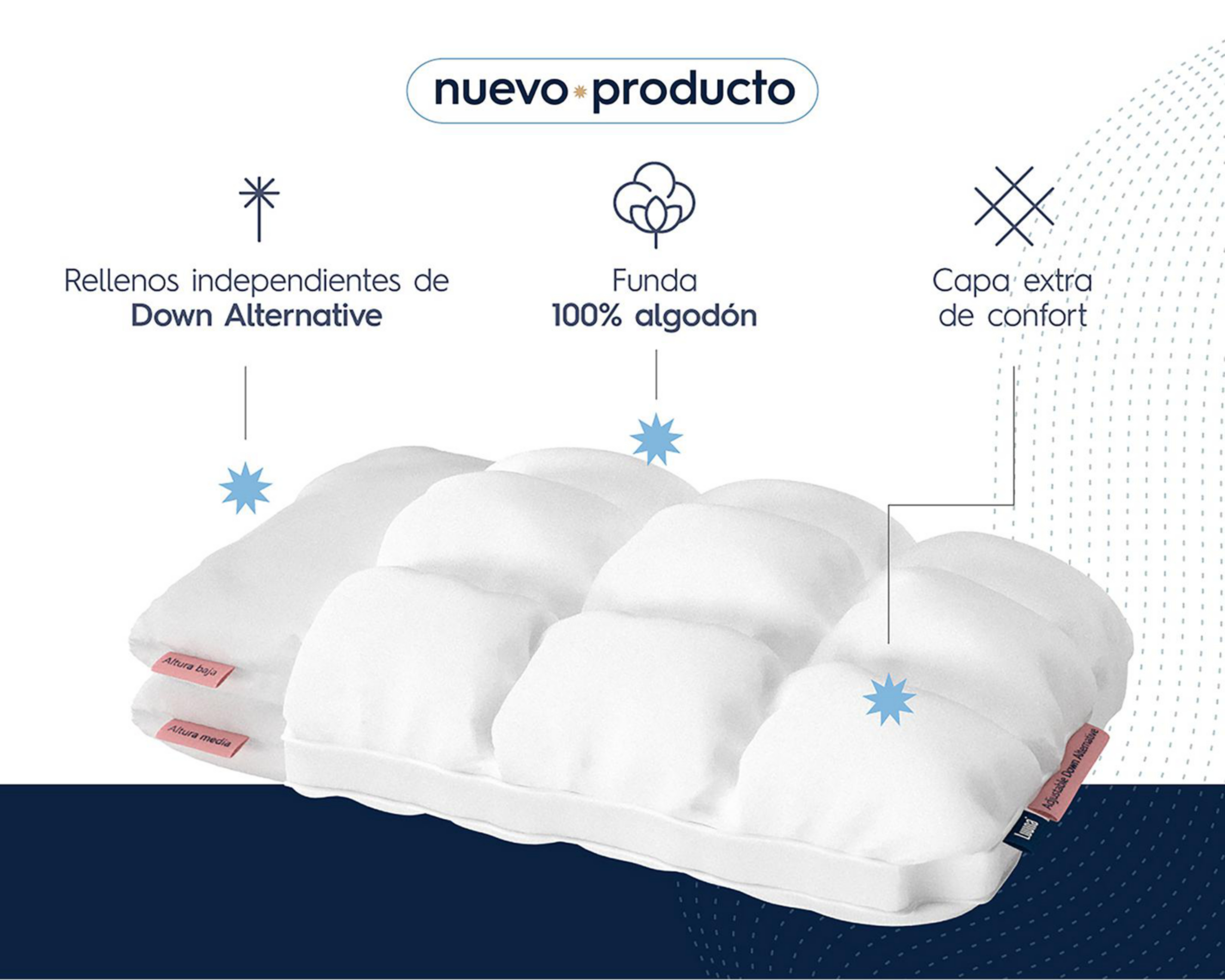 Foto 9 pulgar | Almohada Luuna Down Alternative King Size Suave