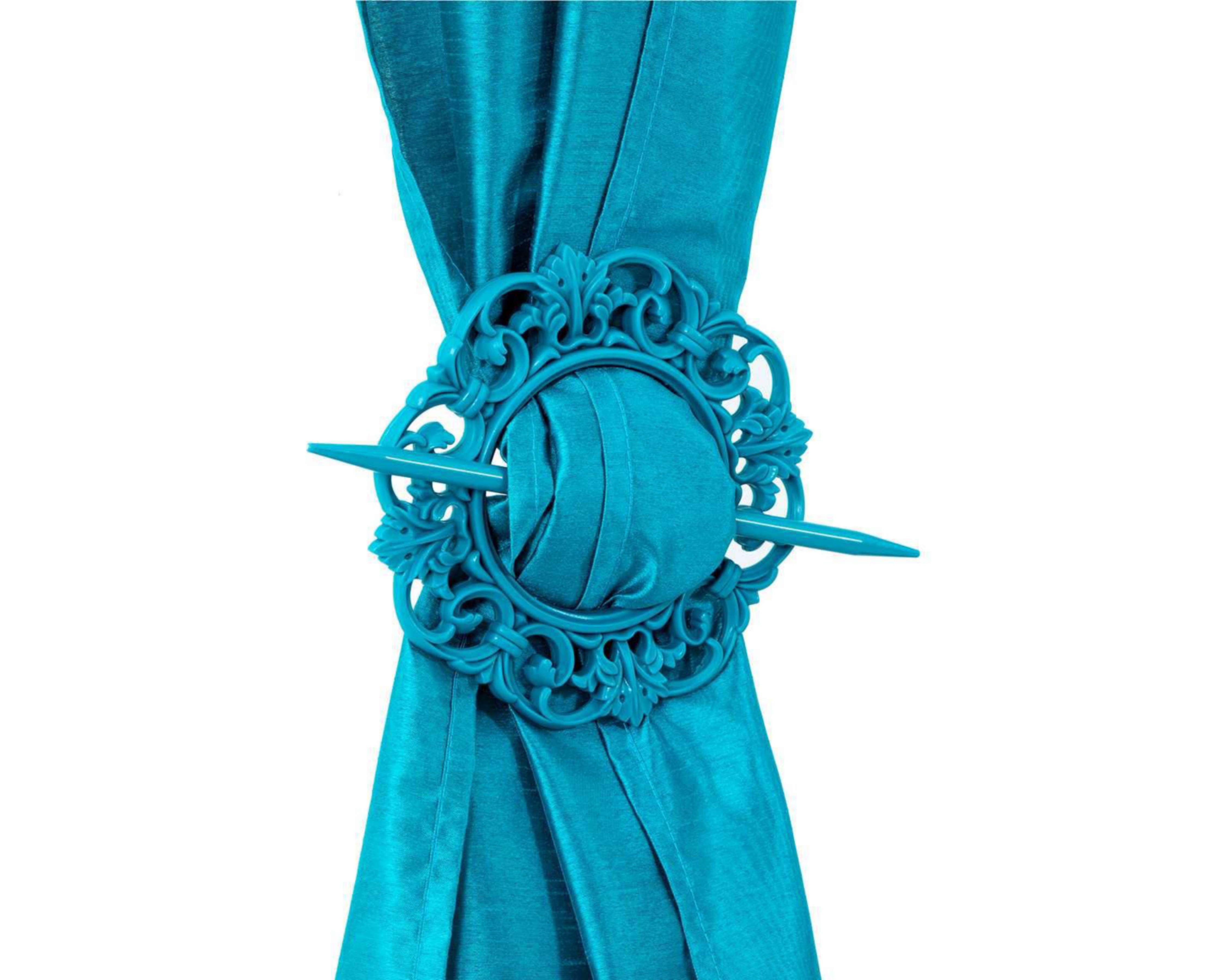 Foto 4 pulgar | Cortina Rosella 280 x 225 cm Aqua