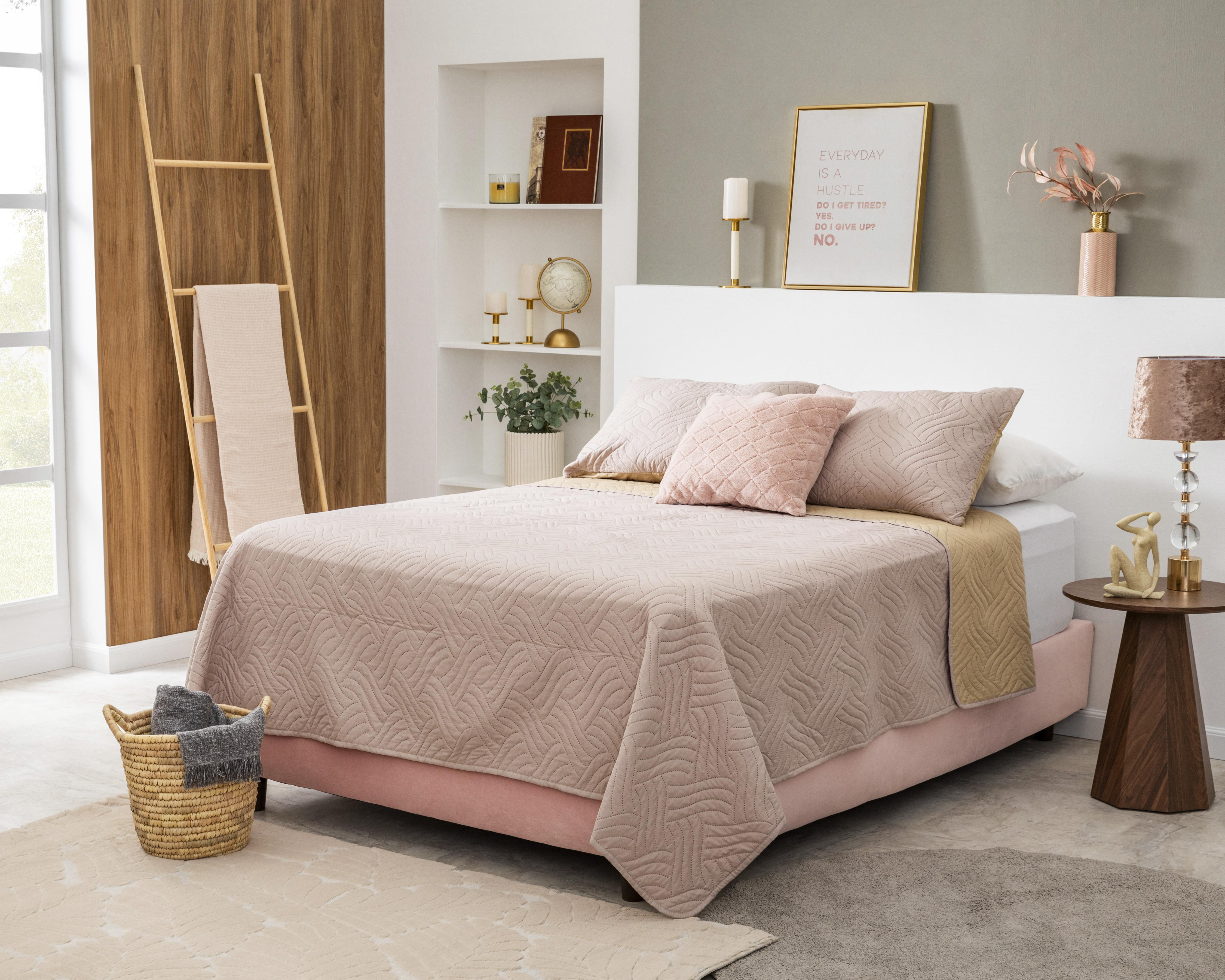 Colcha Matrimonial Starhaus Toronto Taupe 3 Piezas $459