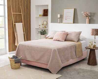 Foto 1 | Colcha Matrimonial Starhaus Toronto Taupe 3 Piezas
