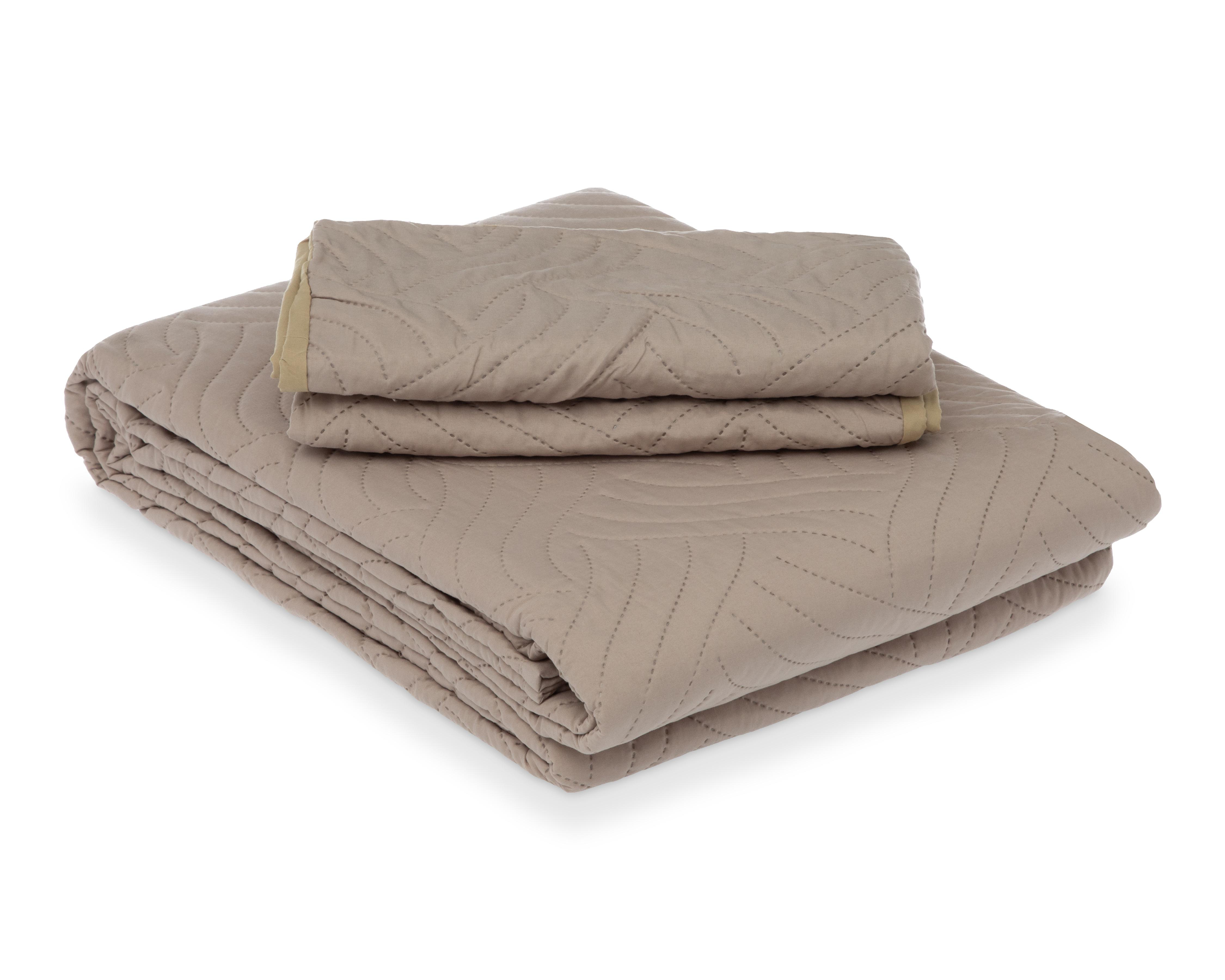 Foto 2 | Colcha Matrimonial Starhaus Toronto Taupe 3 Piezas